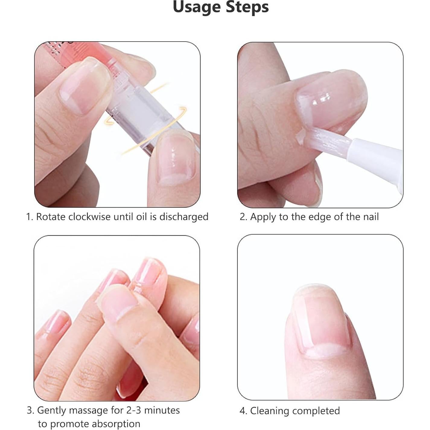 Bolígrafo Aceite Cutículas 6PCS Frutas - Hidratante Uñas