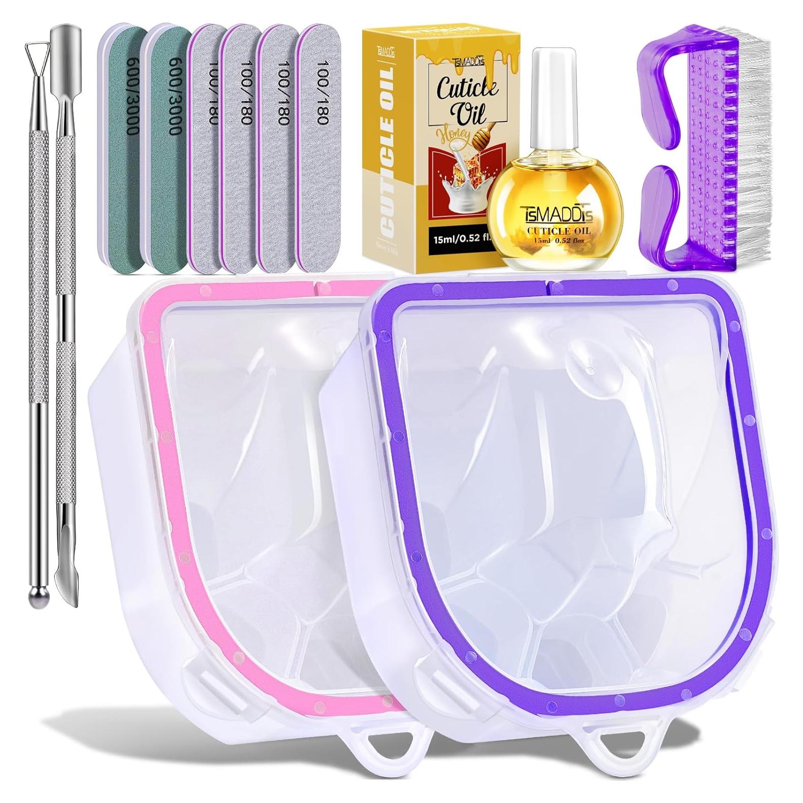 Kit de Remoción de Esmalte de Uñas TsMADDTs 12PCS con Cuencos