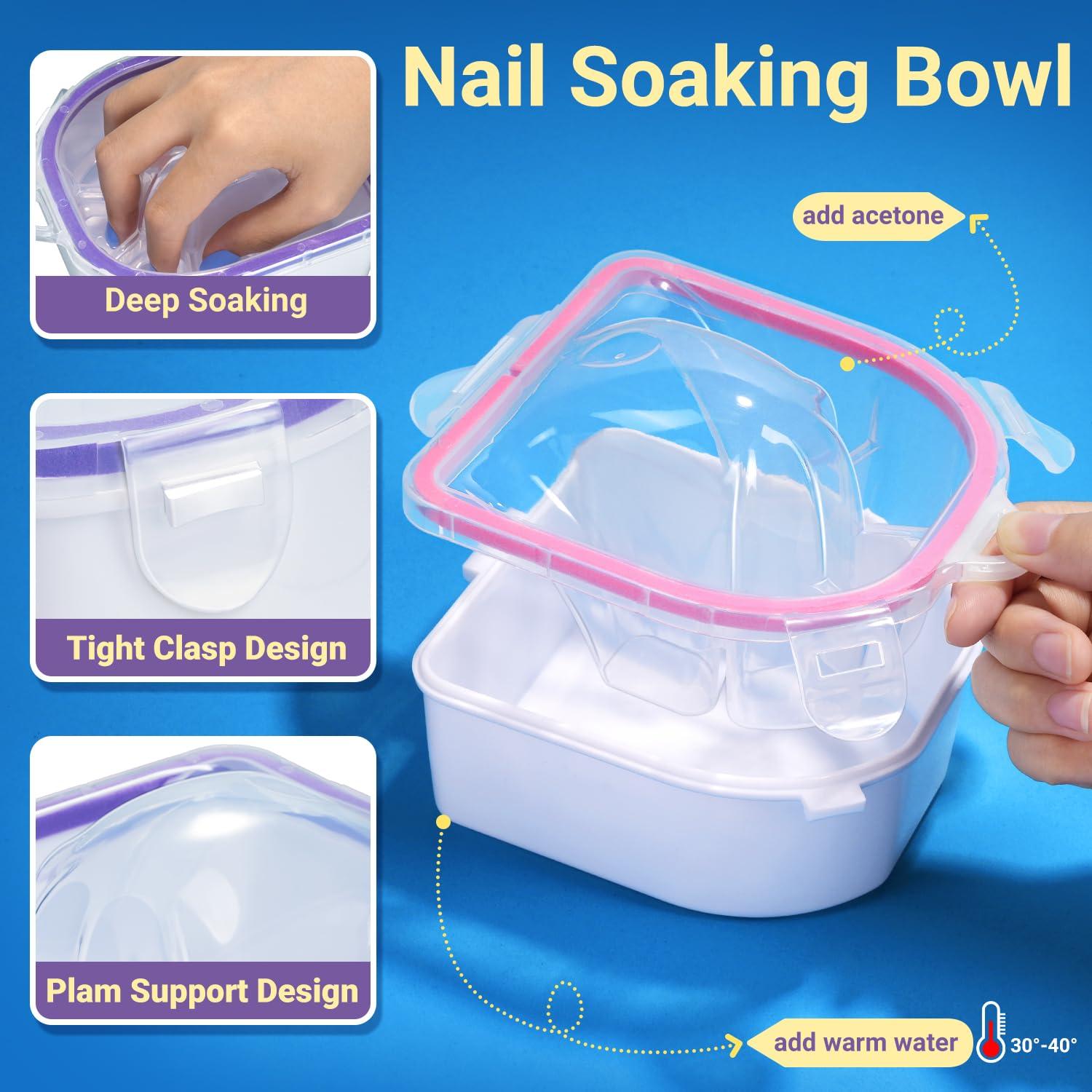 Kit de Remoción de Esmalte de Uñas TsMADDTs 12PCS con Cuencos