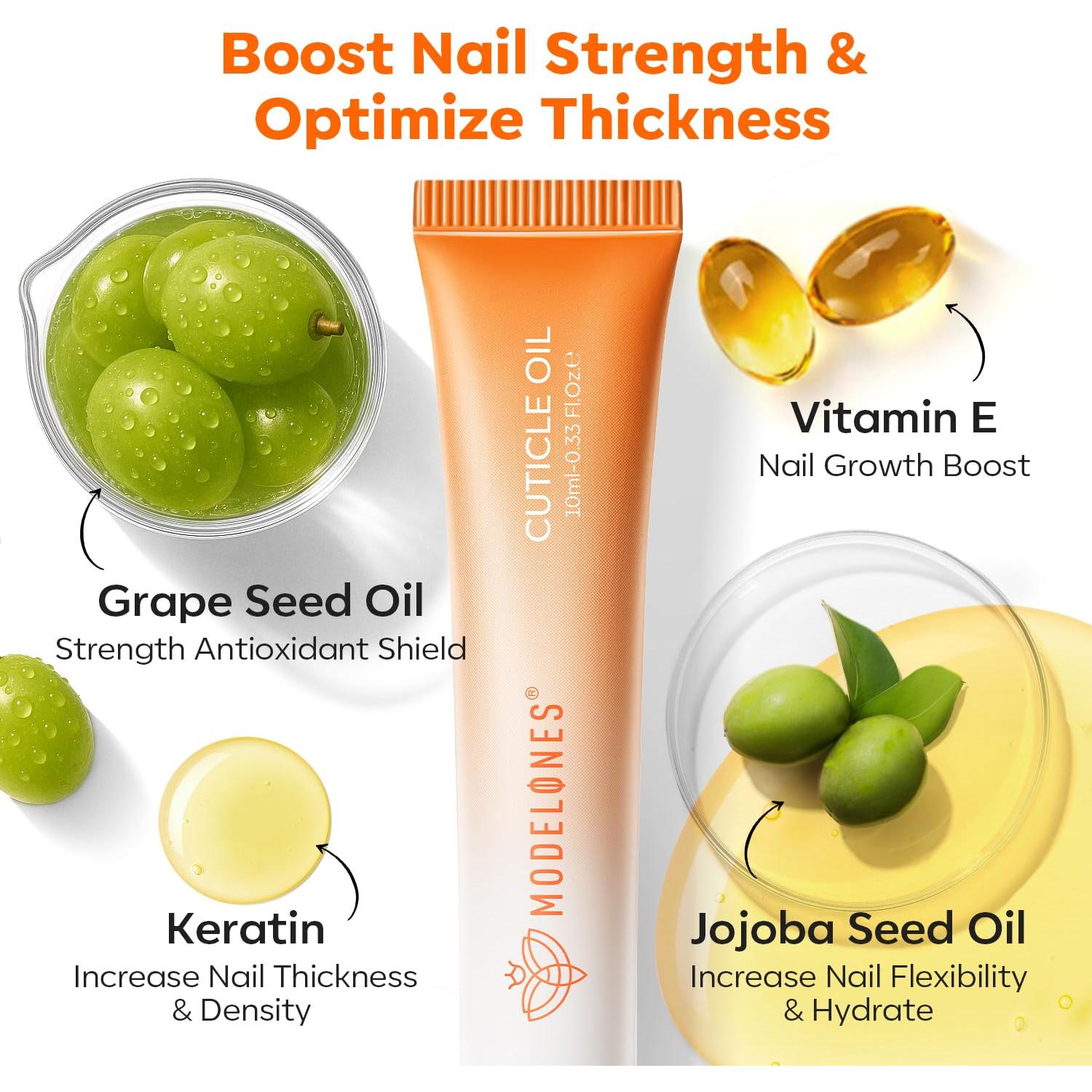 Aceite de Cutícula Modelones 10ml - Crecimiento y Fortalecimiento