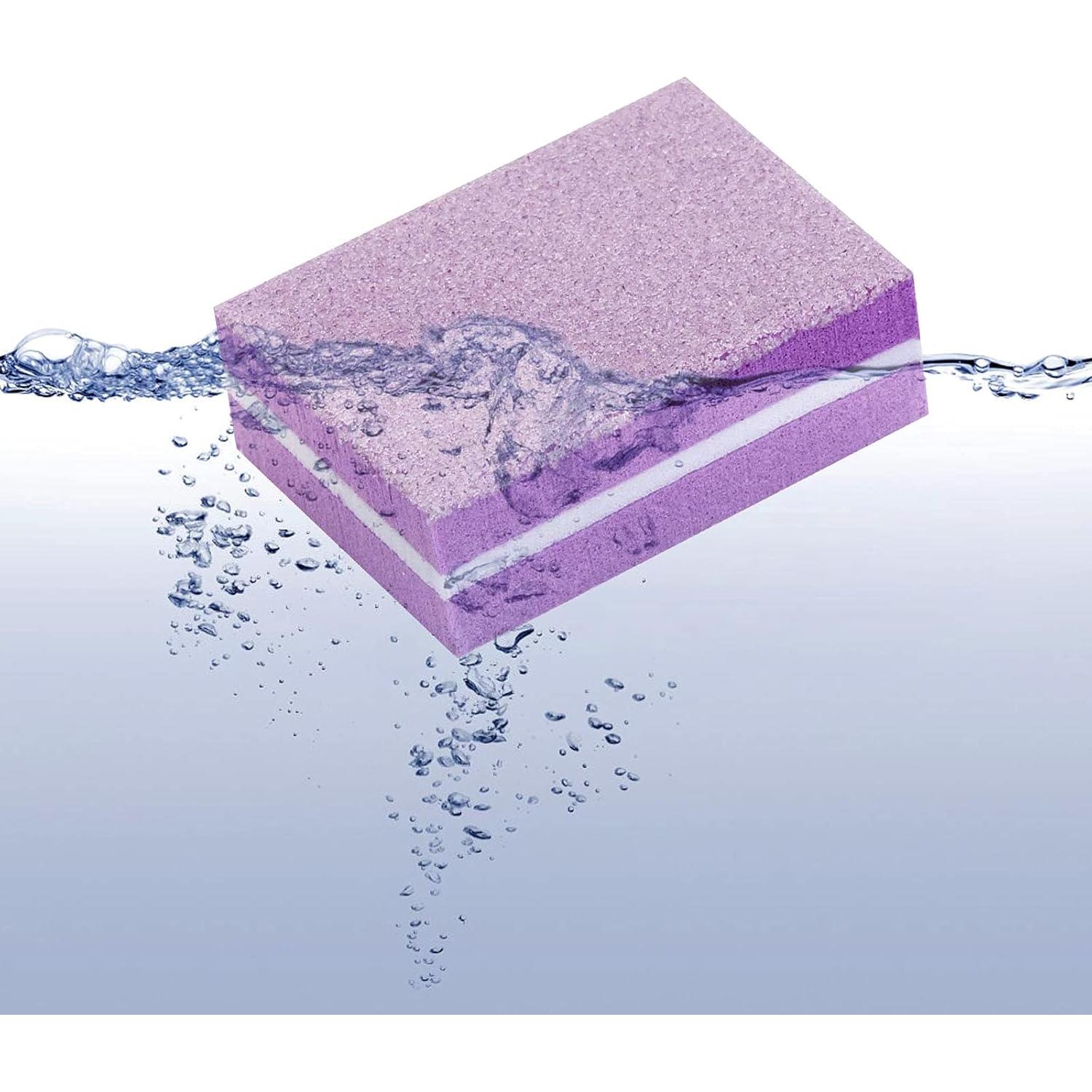 100 Pcs Mini Pulidores para Uñas Morado 100/180 Grano