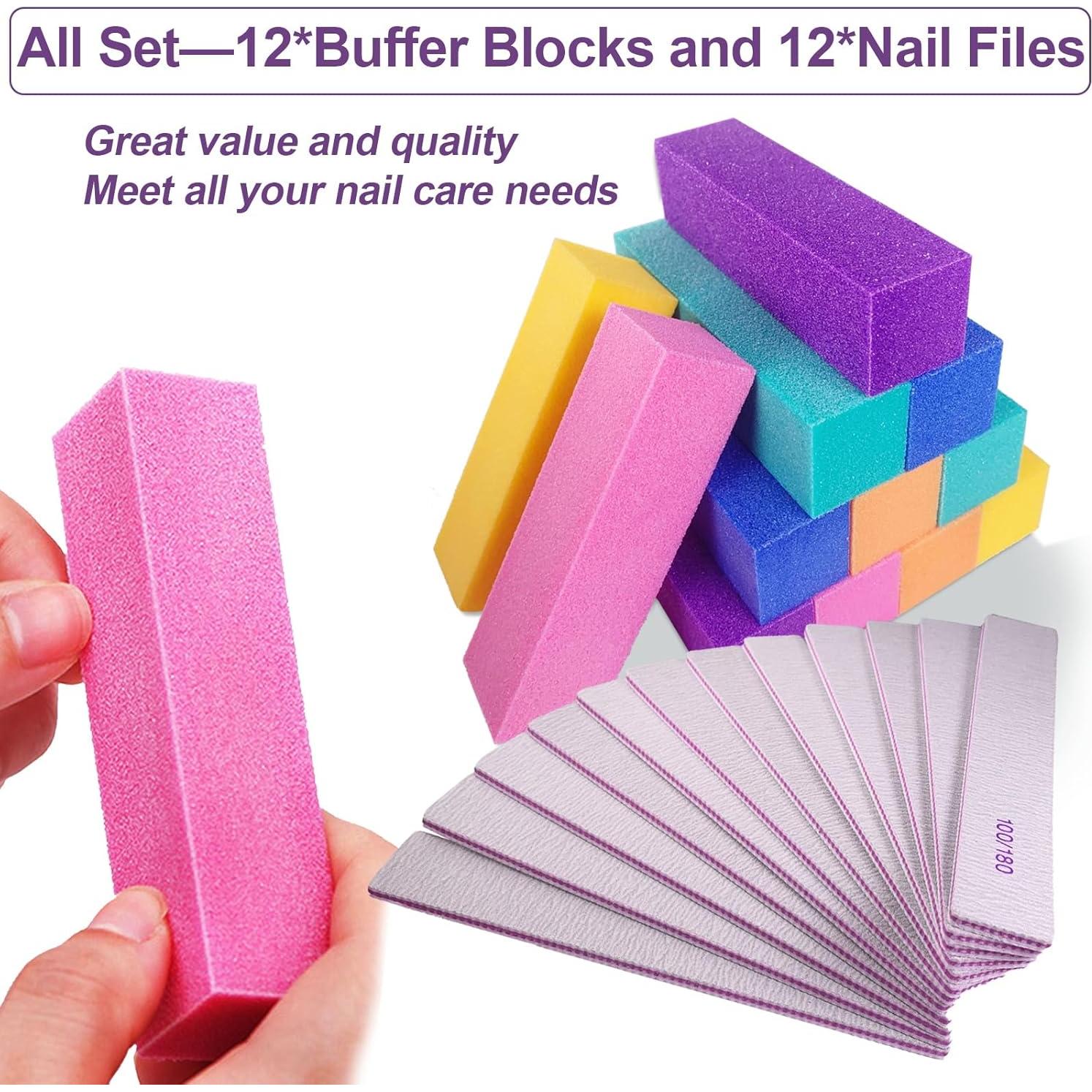 Set de 24 Archivos y Bloques de Pulido de Uñas HomeyEra