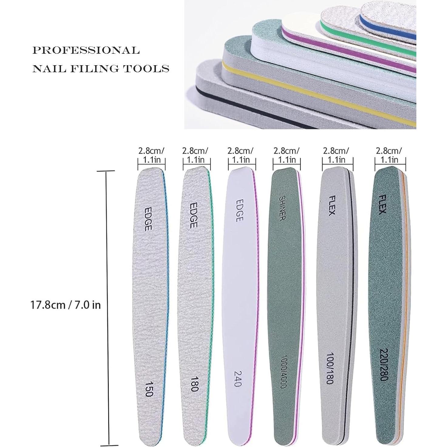 Kit de Manicura TONOKAILS 18 Piezas - Archivos y Pulidores de Uñas