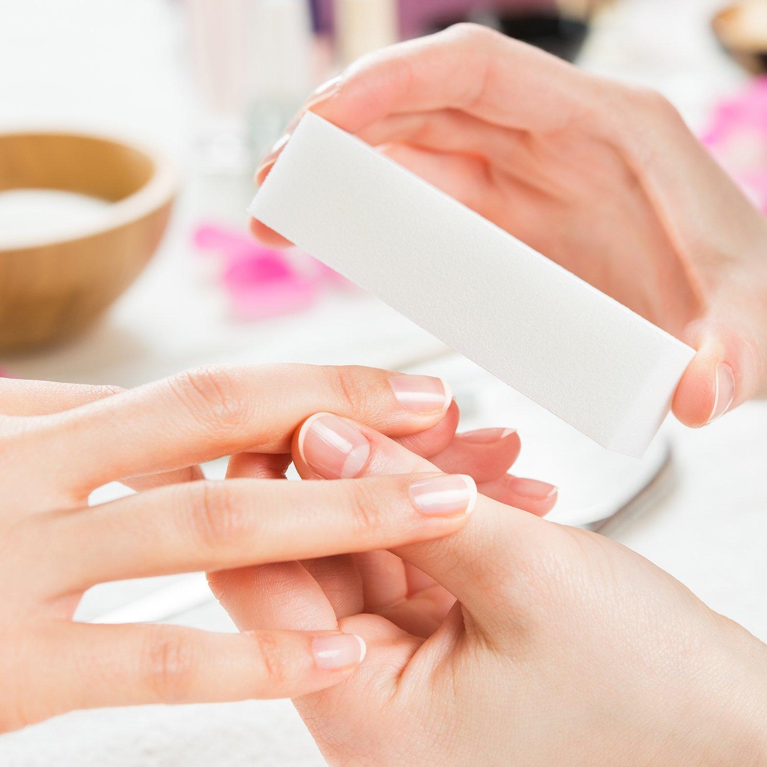 Paquete de 12 Bloques de Lijado para Uñas Senkary 4 Lados Grano Medio