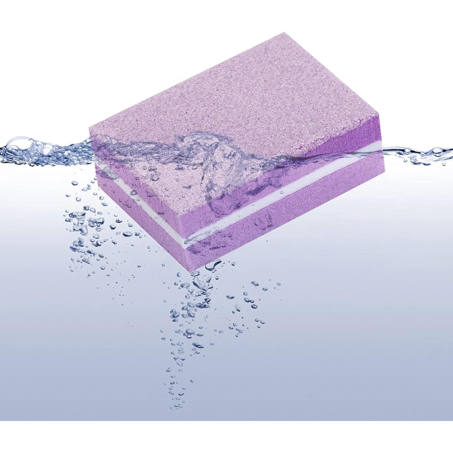 50 Piezas Mini Bloques de Pulido de Uñas Morado 180/100 Grit