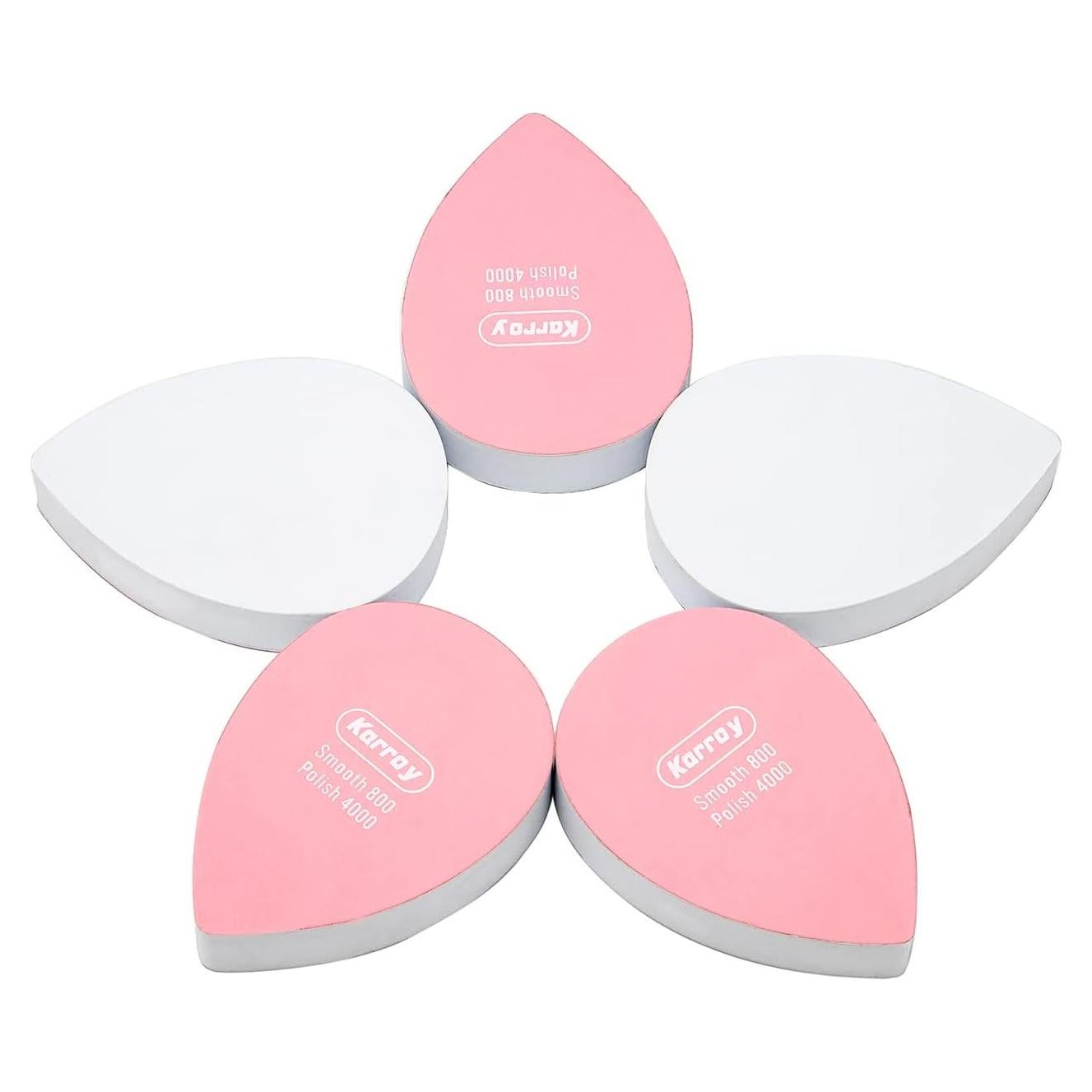 Limas y Pulidores de Uñas Karroy 800/4000 Grano Paquete de 5