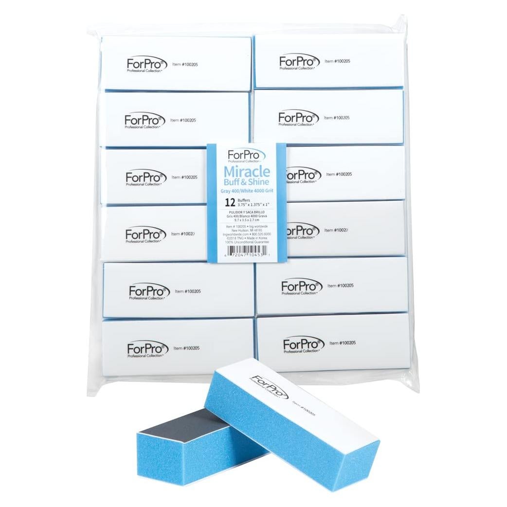 Pulidores de Uñas ForPro Miracle Buff & Shine - 12 Pzas