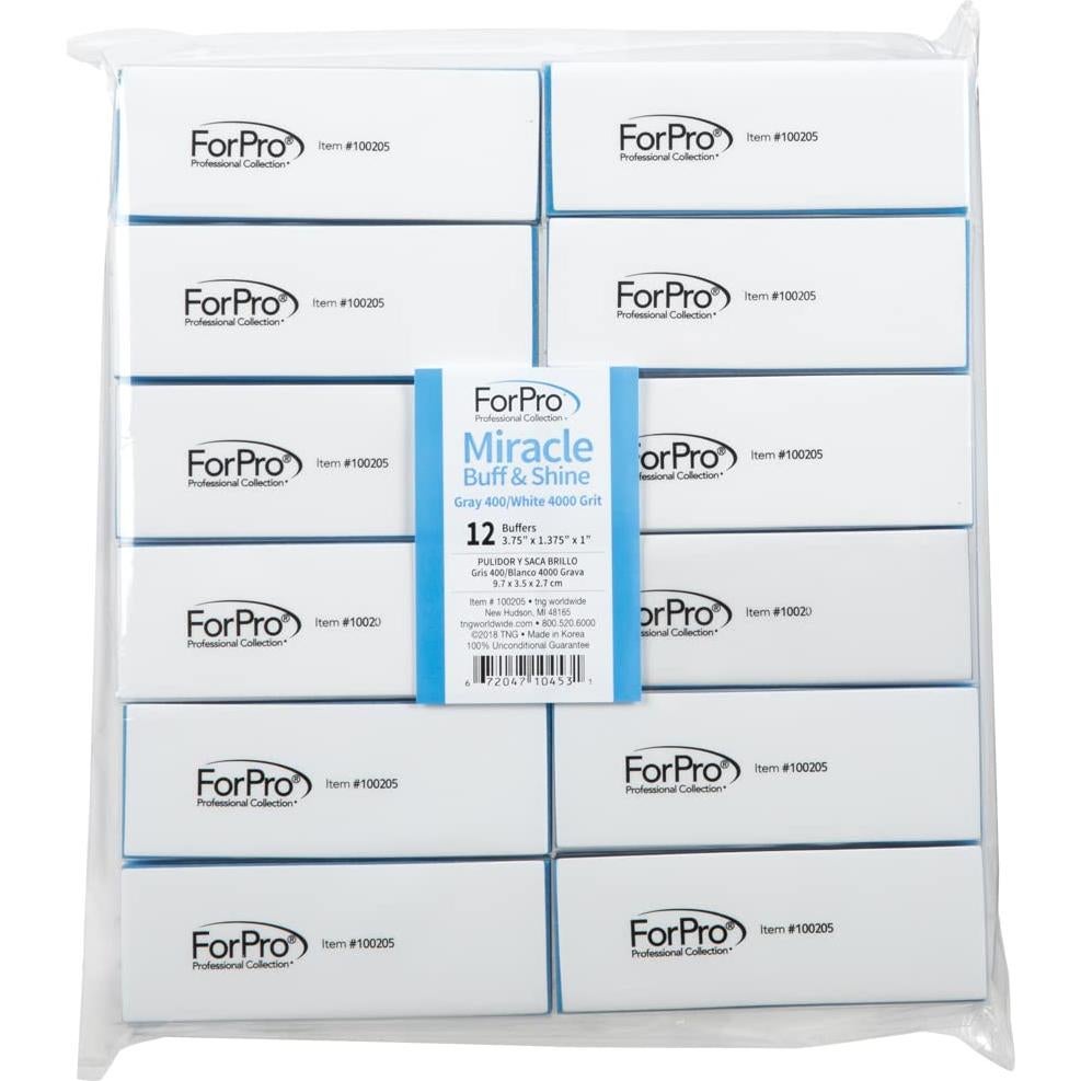 Pulidores de Uñas ForPro Miracle Buff & Shine - 12 Pzas