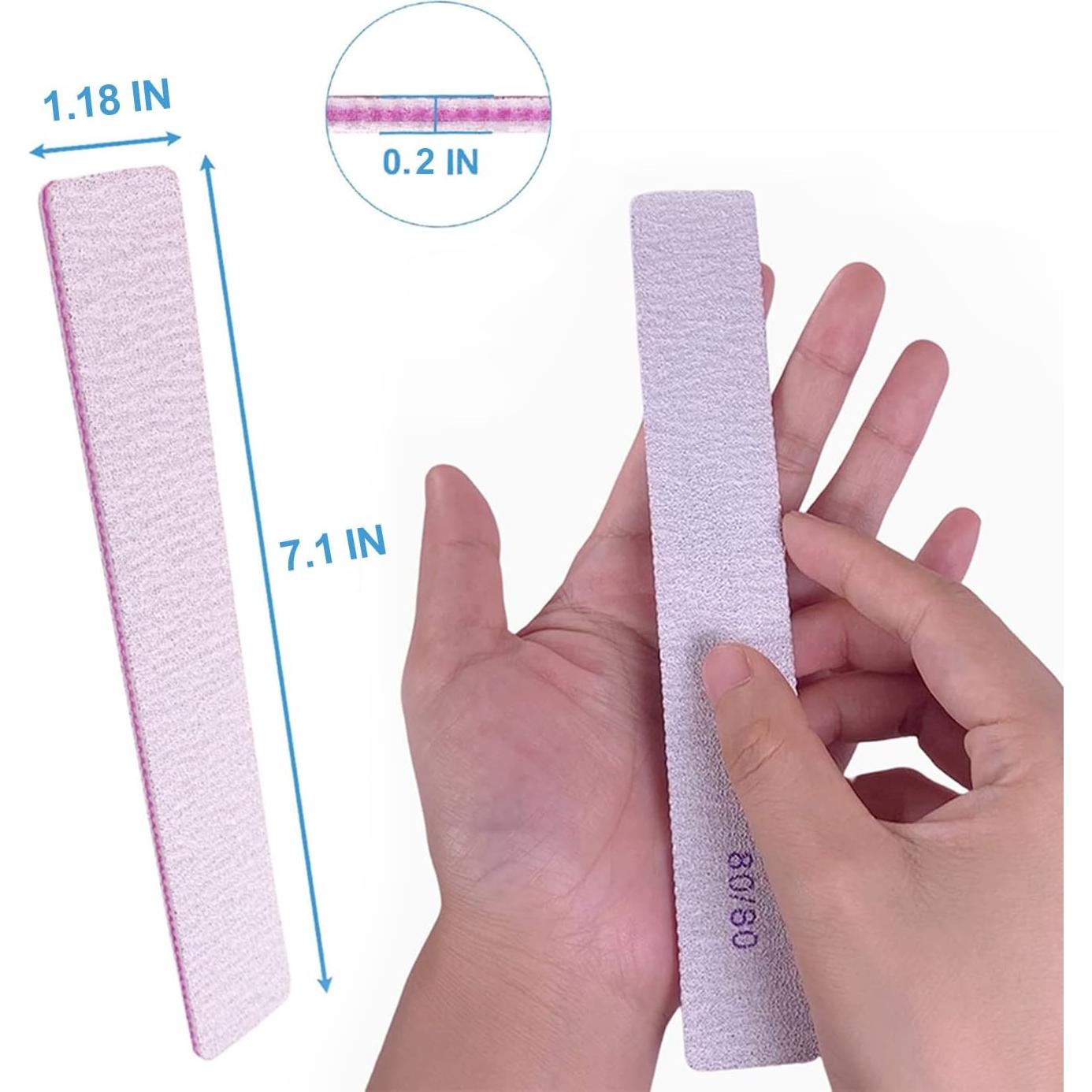 Limas de Uñas 80/80 Grit GigaGround - 12 Piezas Reutilizables