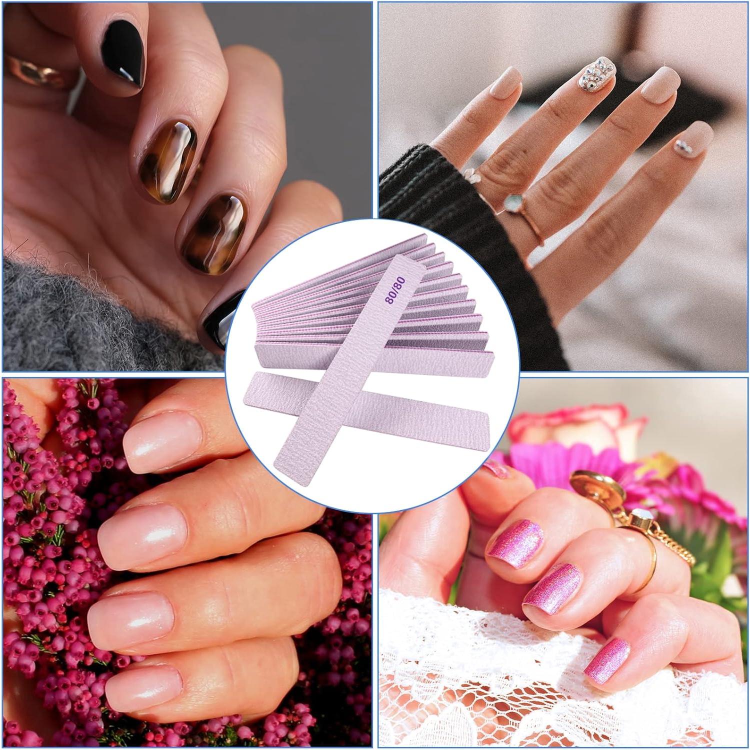 Limas de Uñas 80/80 Grit GigaGround - 12 Piezas Reutilizables