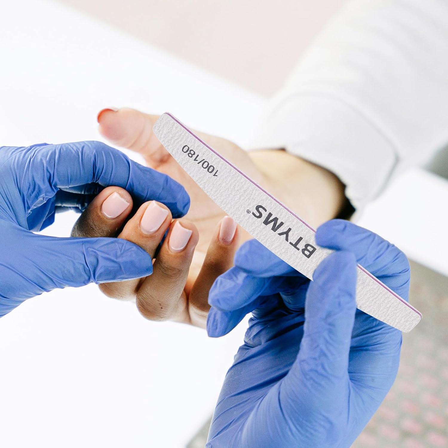 Limas de Uñas BTYMS 25 Pcs 100/180 Grano Doble Cara