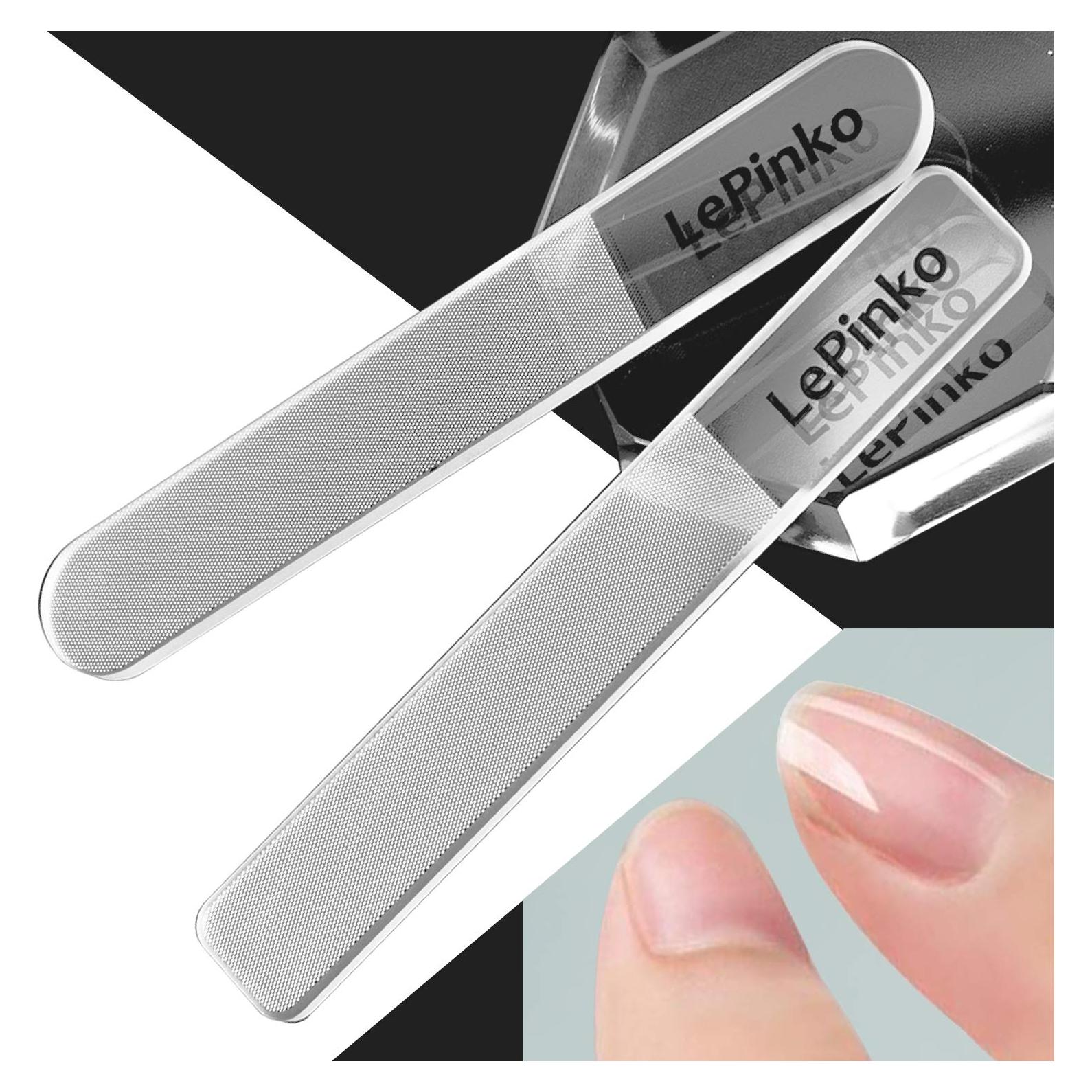 Kit de Pulido de Uñas LePinko - 2 Piezas, Cristal Fino