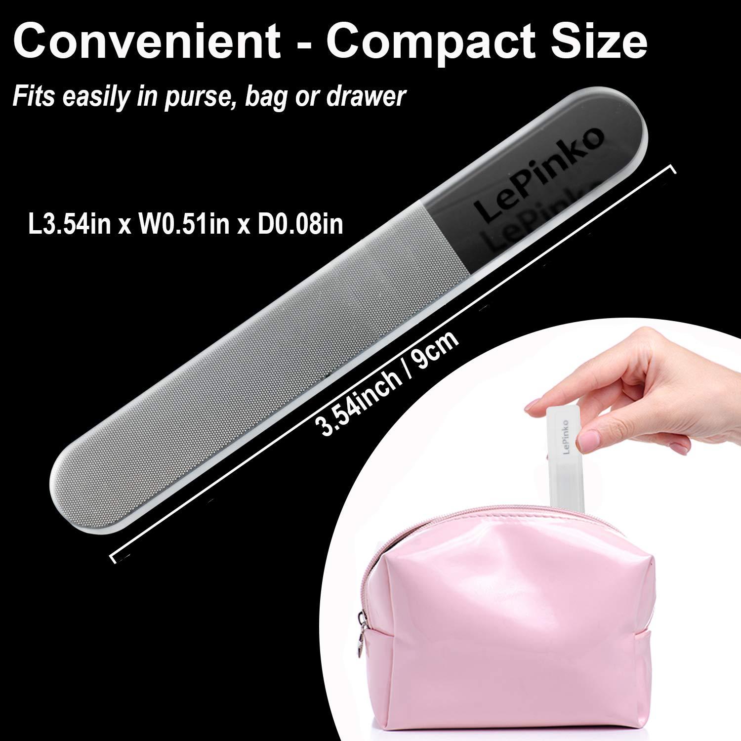 Kit de Pulido de Uñas LePinko - 2 Piezas, Cristal Fino