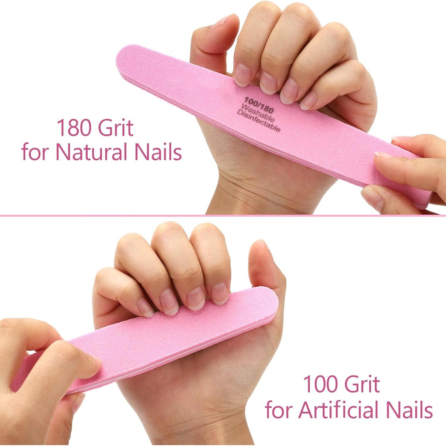 10 Bloques de Pulido de Uñas LoveBB Rosa 100/180 Grano