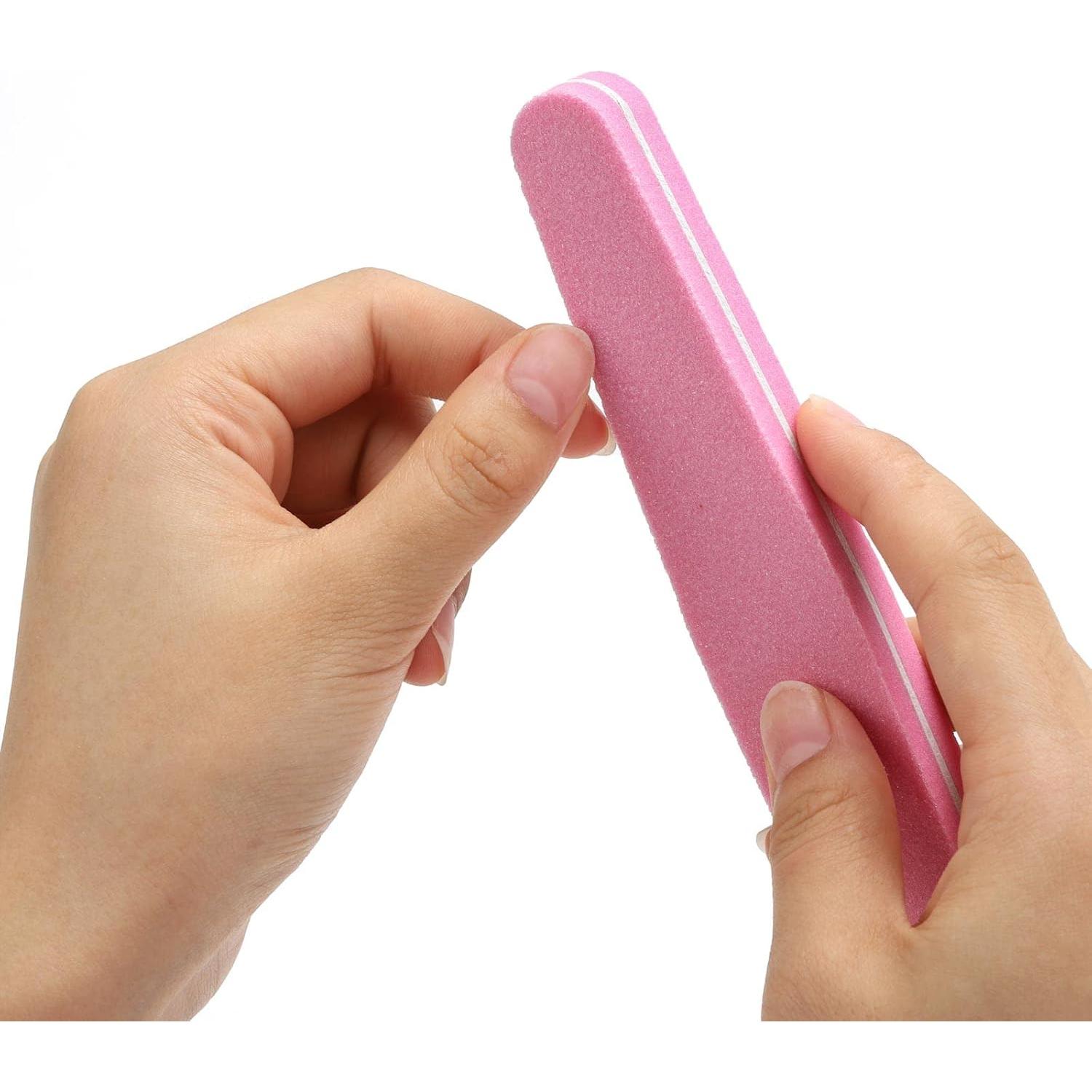 10 Bloques de Pulido de Uñas LoveBB Rosa 100/180 Grano