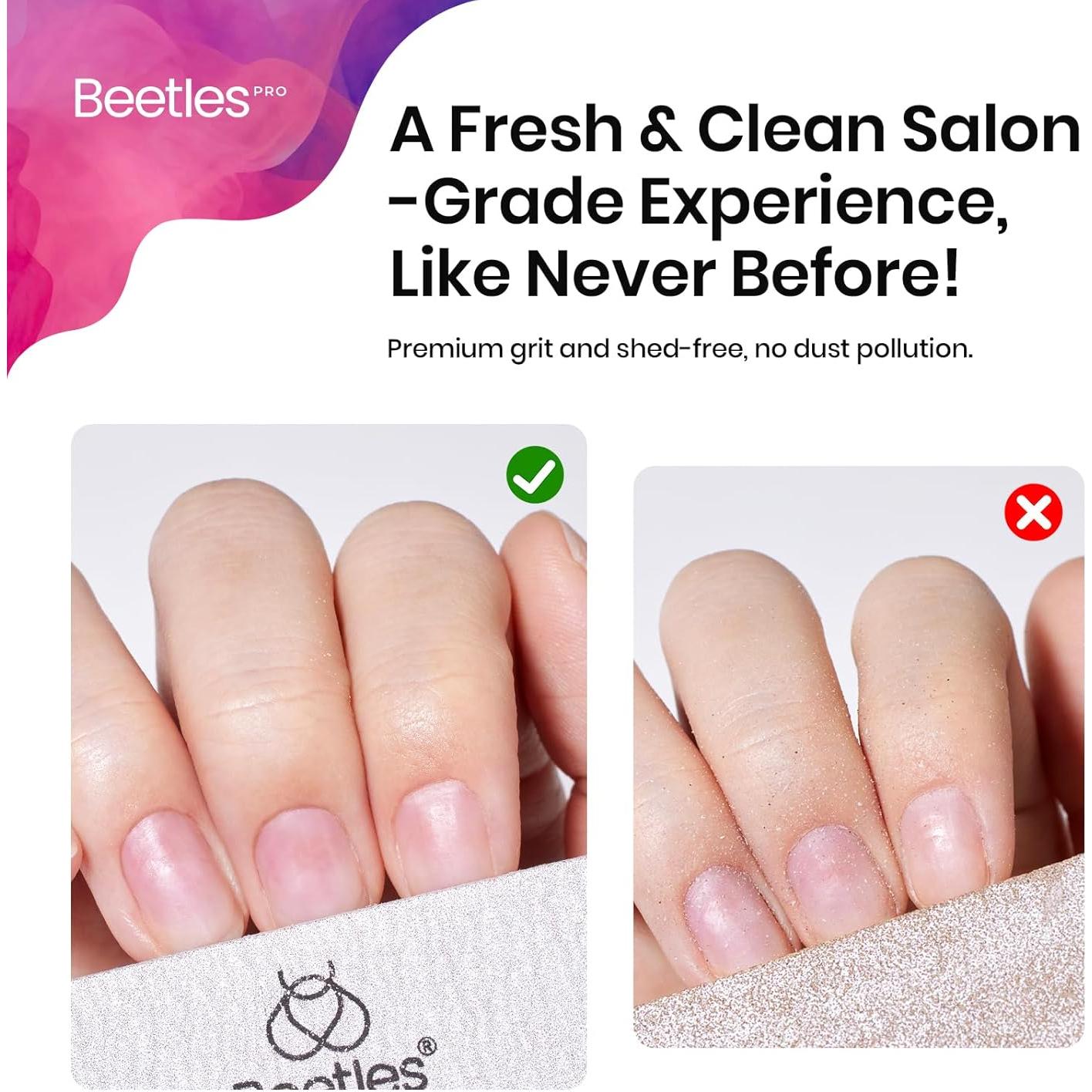 Juego de Limas y Pulidores de Uñas Beetles 3 Pcs 100/180/240 Granos