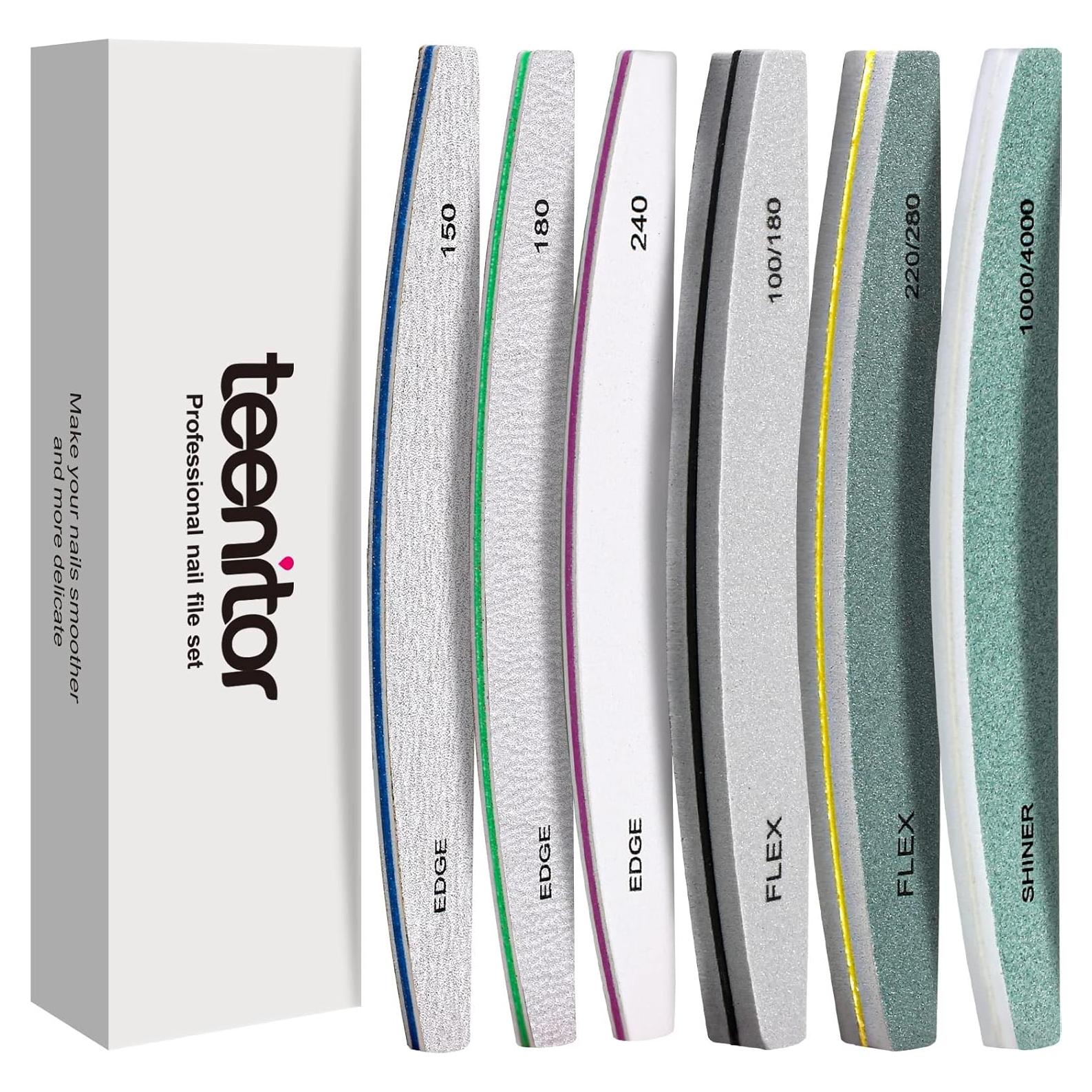 Set de Limaduras de Uñas Teenitor 6 Piezas Media Luna