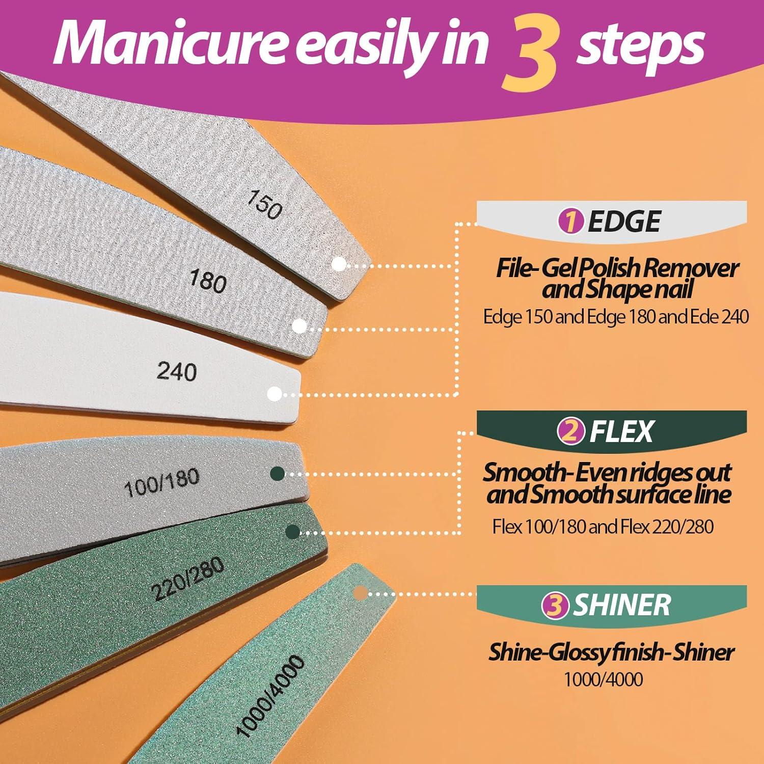 Set de Limaduras de Uñas Teenitor 6 Piezas Media Luna