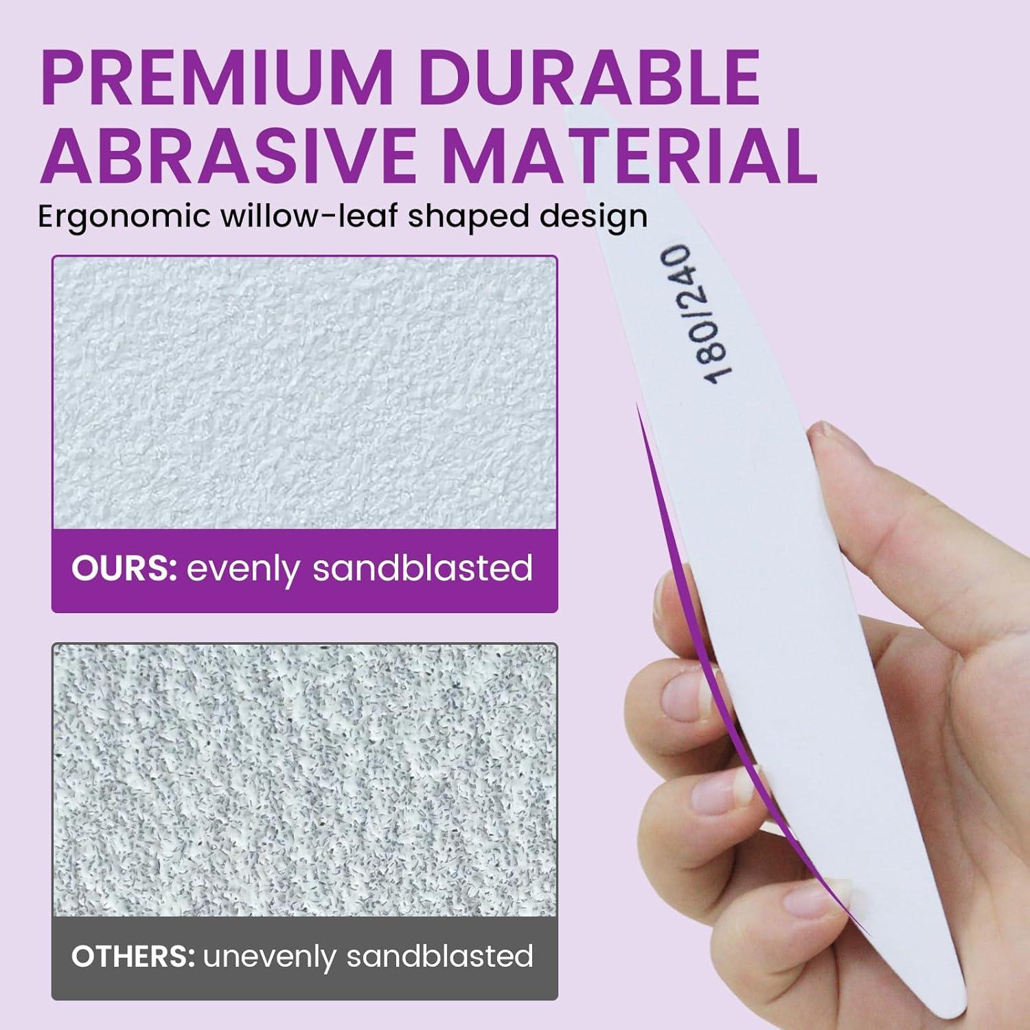 Juego de 6 Limas y Pulidores de Uñas ESUOHYM - Granos 100 a 4000