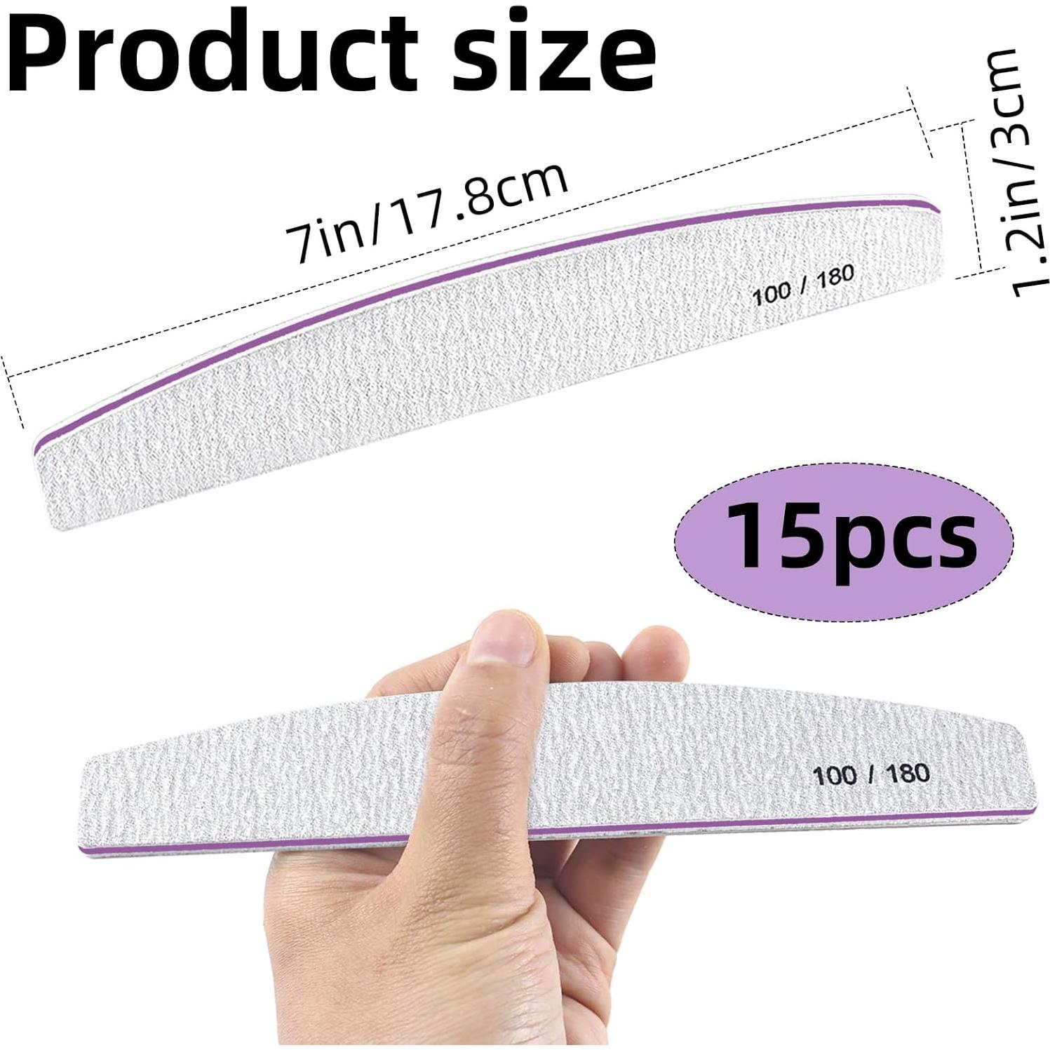 15 Limadoras de Uñas Doble Cara 100/180 TKYZMS - Ergonomicas