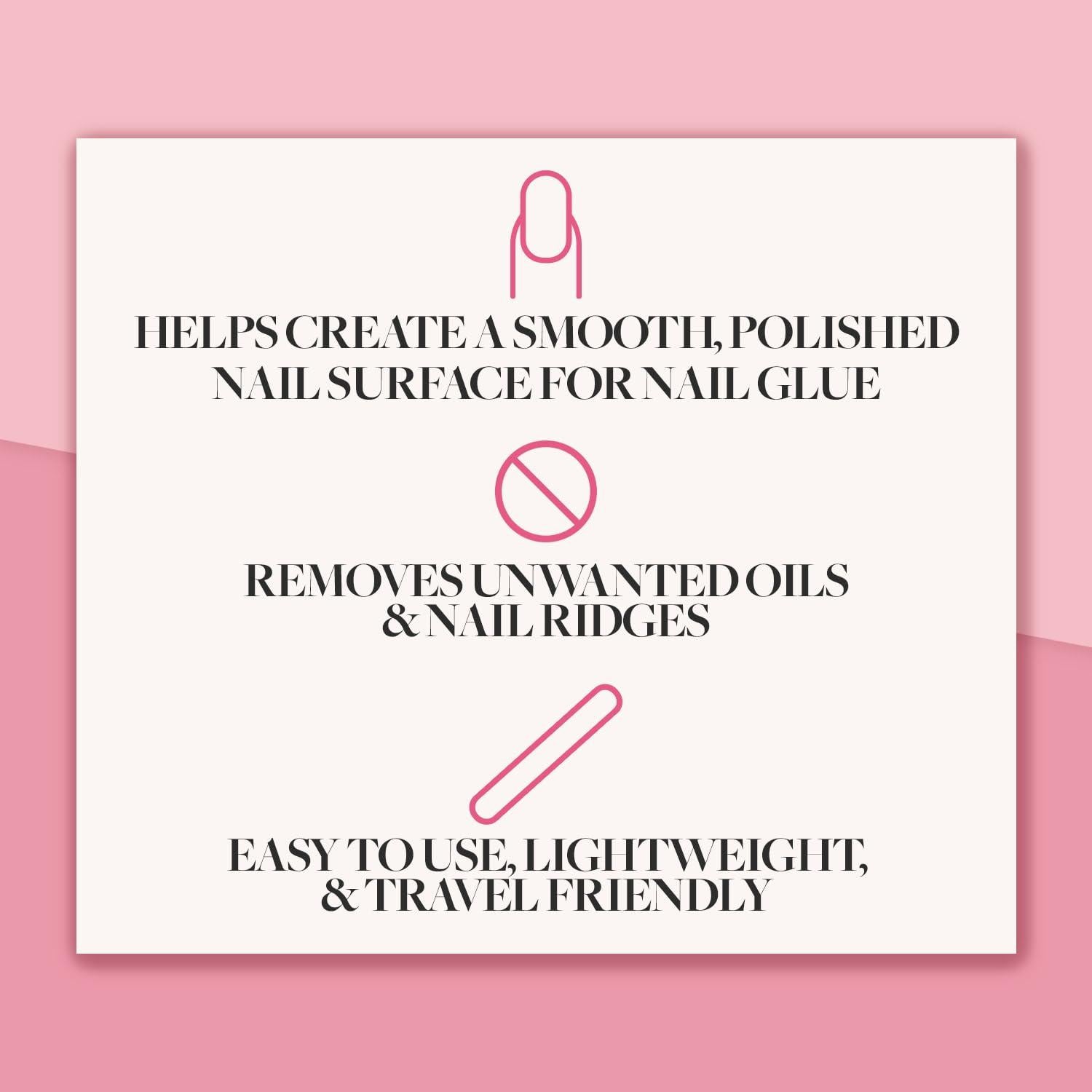 Lima de Uñas 7-en-1 Glamnetic | Bloque Pulidor Profesional