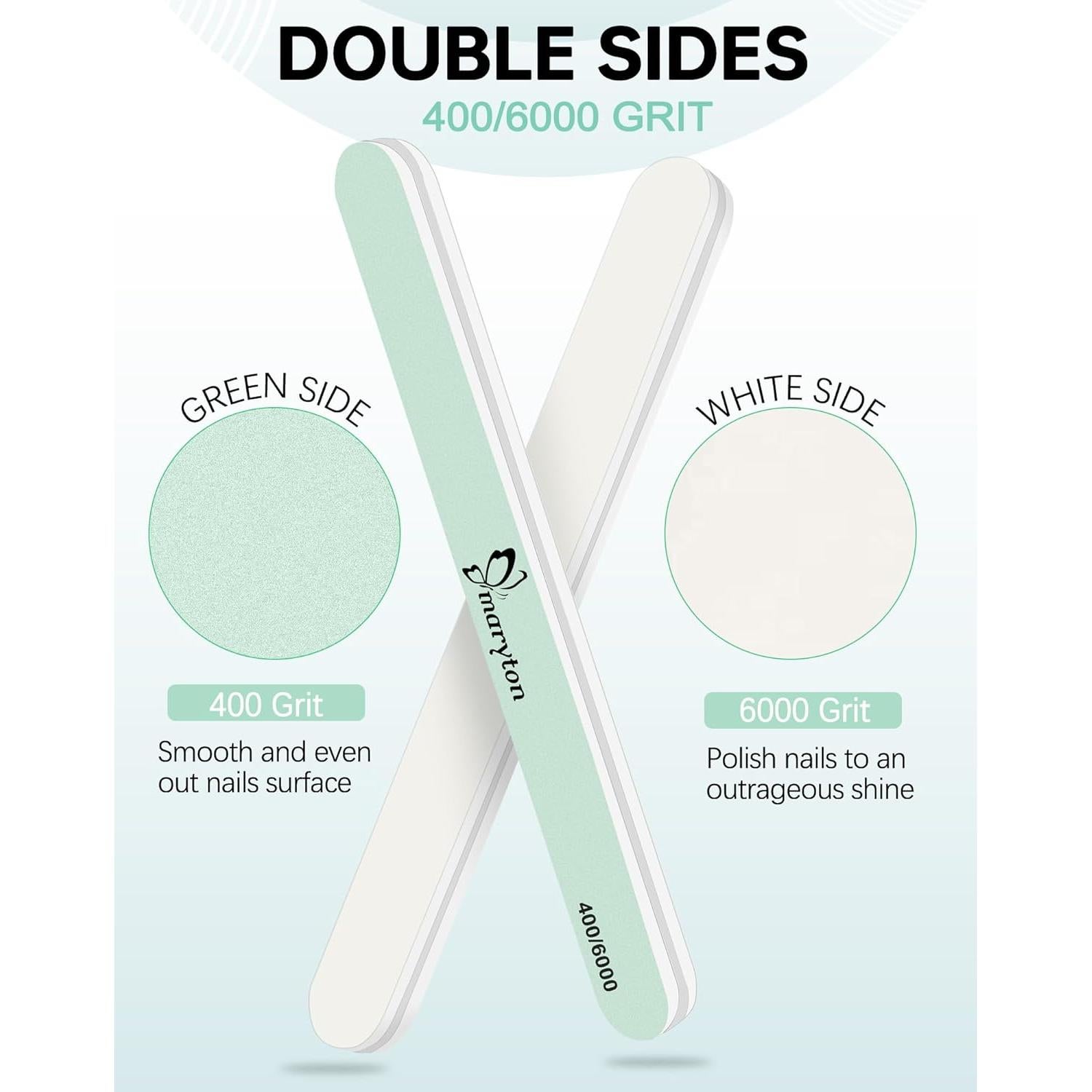 Kit de Pulido de Uñas Maryton - 10 Piezas para Brillo Natural