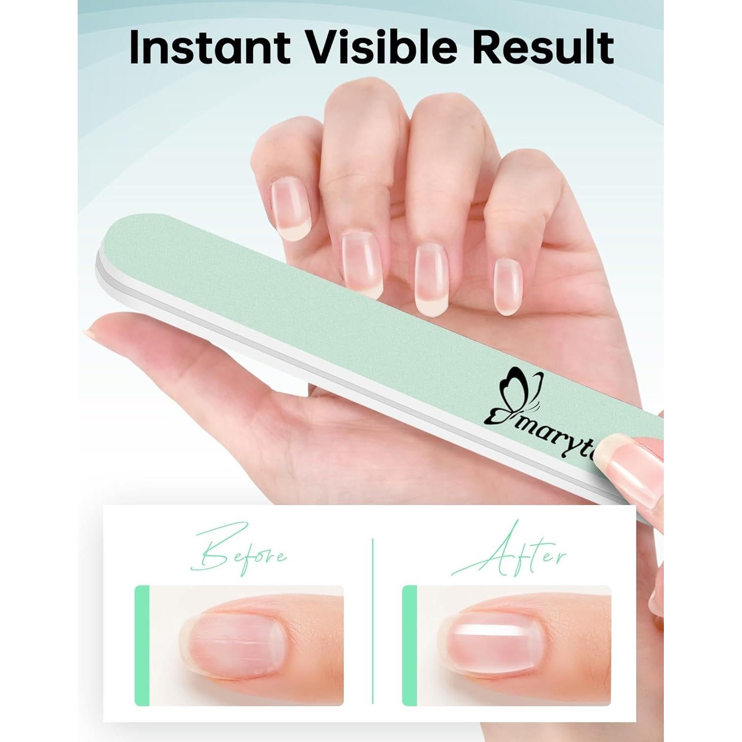 Kit de Pulido de Uñas Maryton - 10 Piezas para Brillo Natural