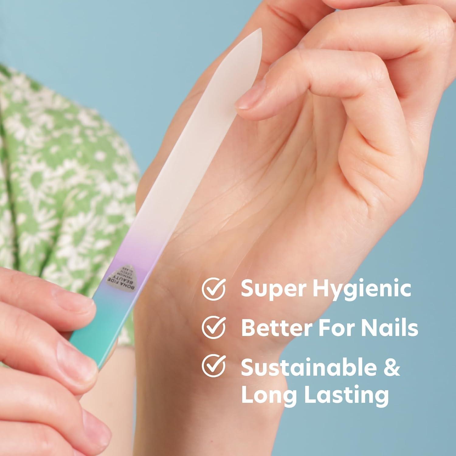 Lima de Uñas de Cristal Checa Bona Fide Beauty Verde Pastel