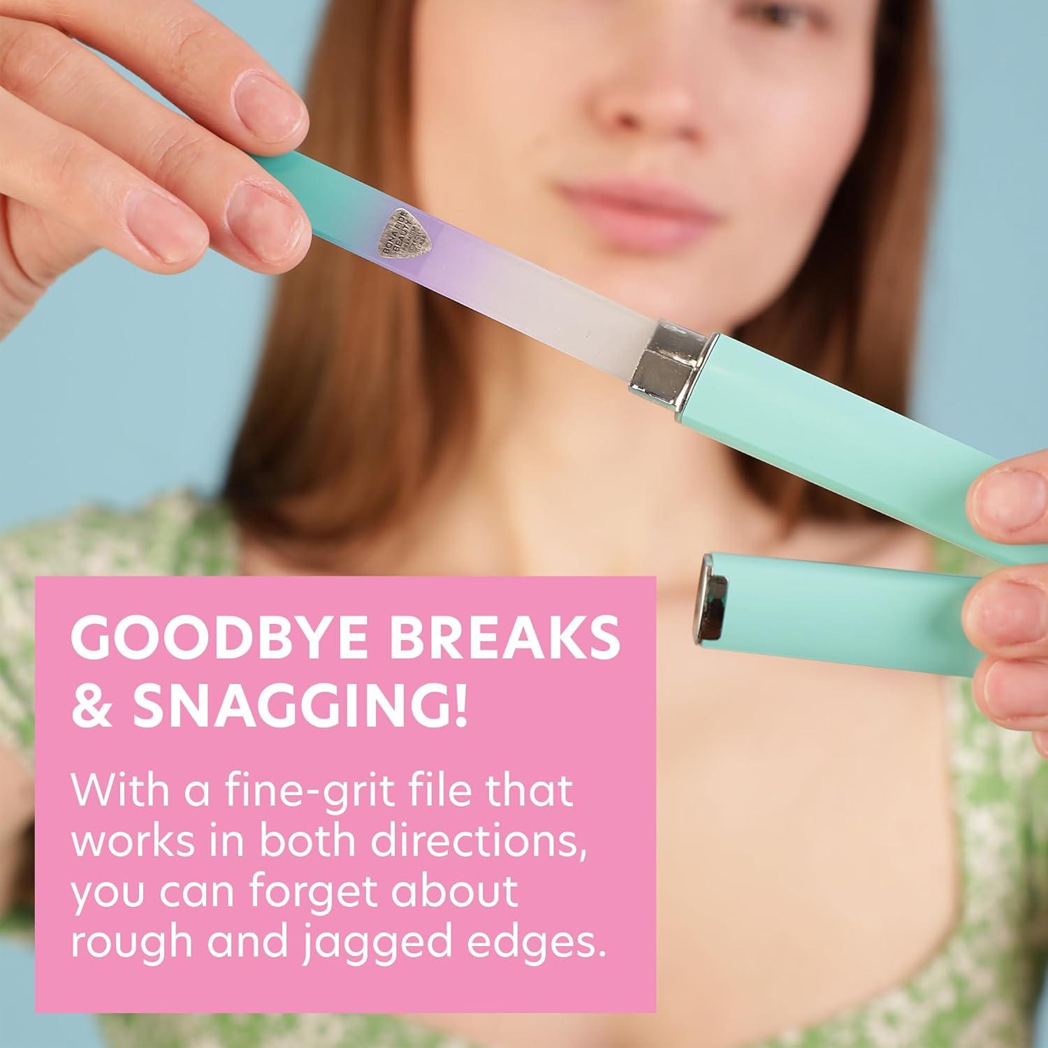 Lima de Uñas de Cristal Checa Bona Fide Beauty Verde Pastel