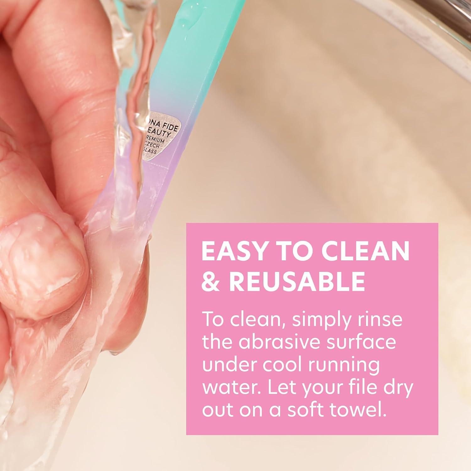 Lima de Uñas de Cristal Checa Bona Fide Beauty Verde Pastel