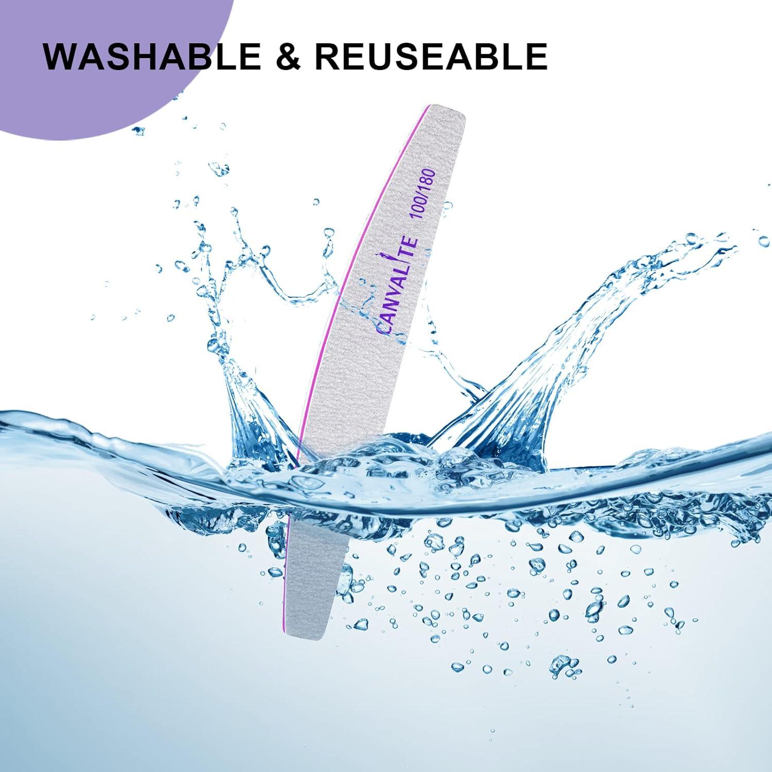 Limas de Uñas Profesionales Canvalite 10 PCS Doble Cara 100/180