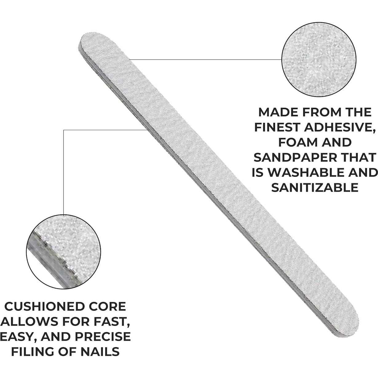 Limas de Uñas Doble Cara ForPro 100/180 Grano 18 cm - 50 Unidades