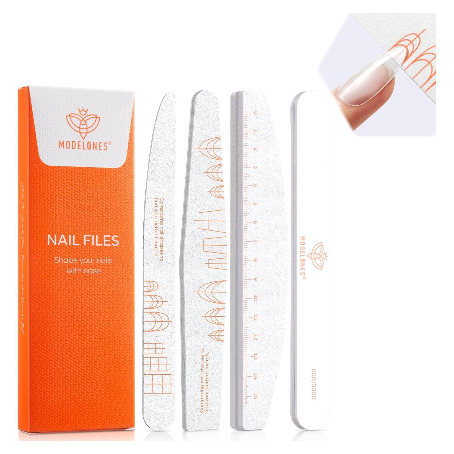Limas de Uñas Modelones 4 PCS 100/150/180 Granos Reutilizables