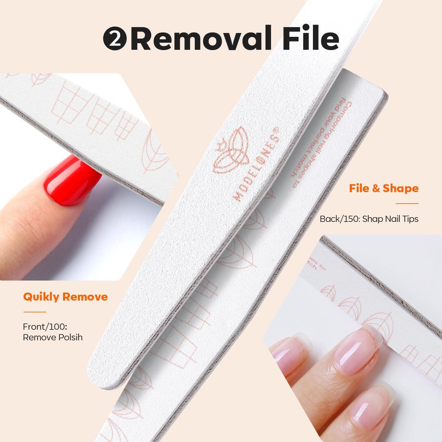 Limas de Uñas Modelones 4 PCS 100/150/180 Granos Reutilizables