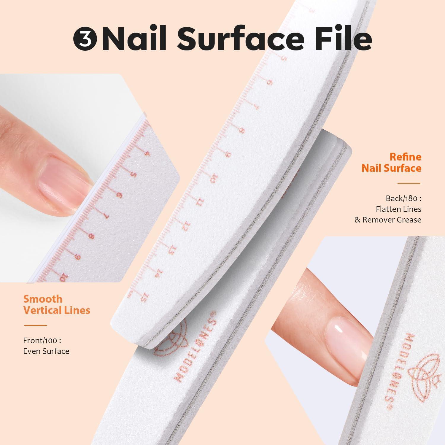 Limas de Uñas Modelones 4 PCS 100/150/180 Granos Reutilizables