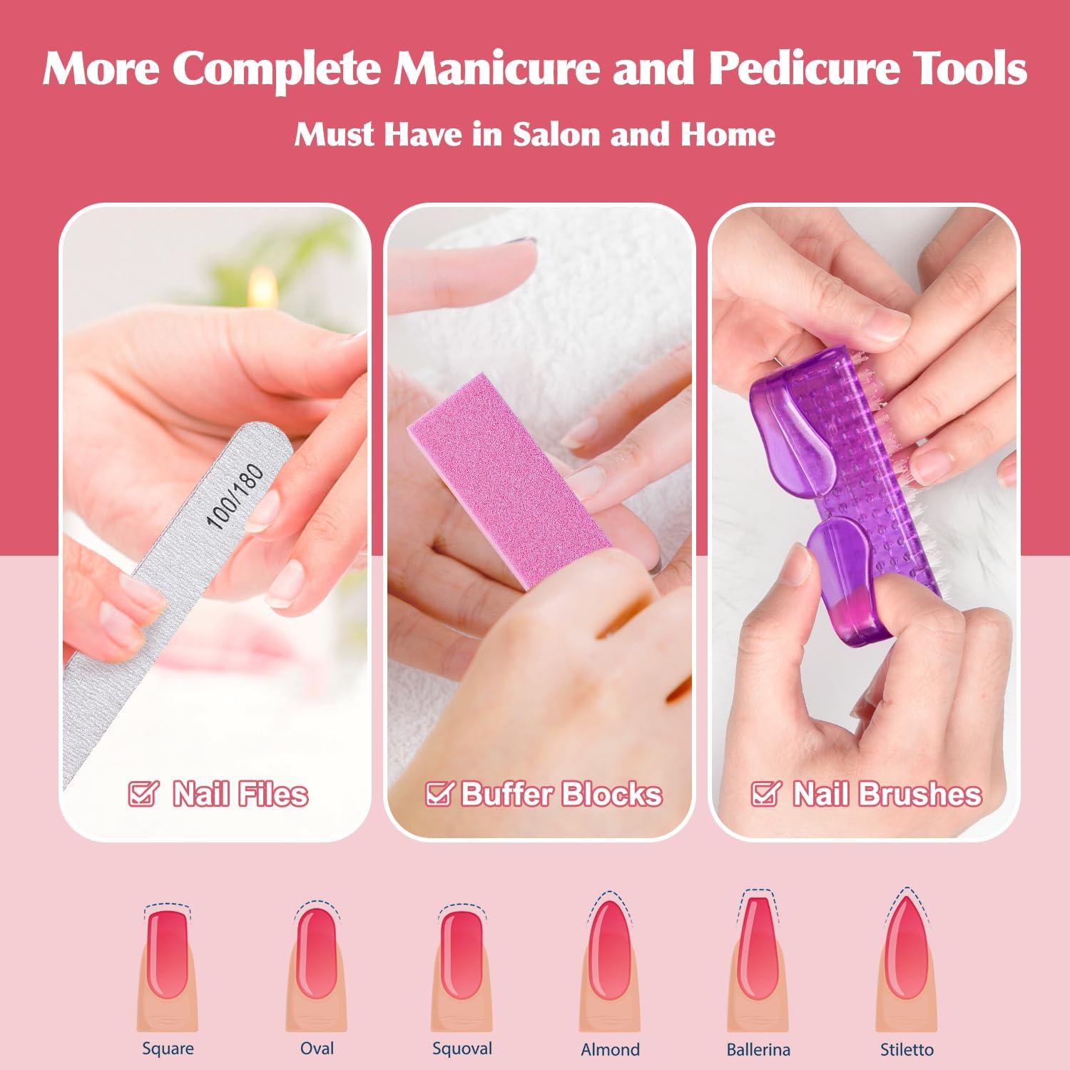 Kit de Cuidado de Uñas MORGLES 6 Archivos 100/180 Grano