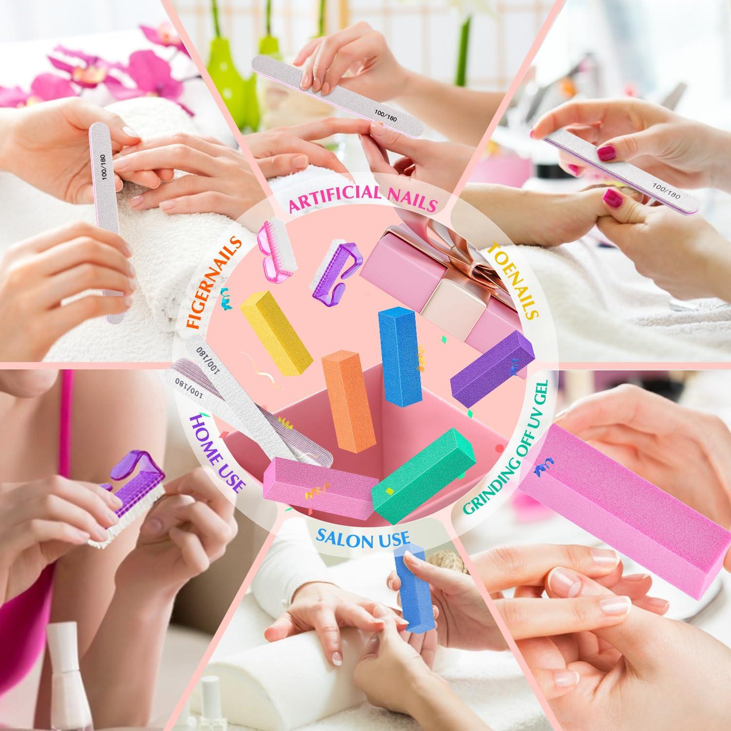 Kit de Cuidado de Uñas MORGLES 6 Archivos 100/180 Grano