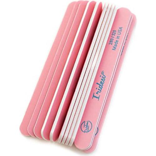 Limas de Uñas Iridesi Premium Rosa 280/320 - Paquete de 12