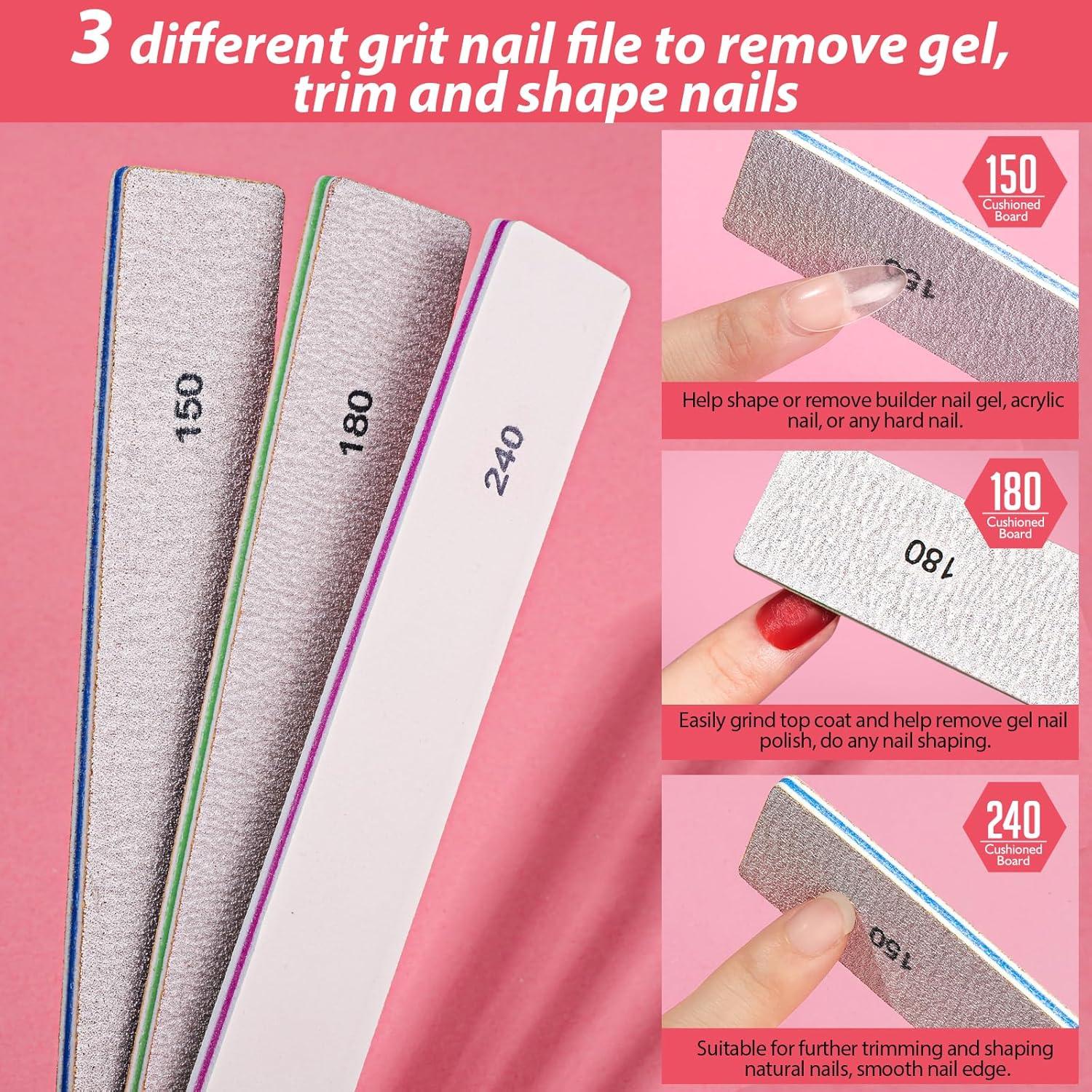 Set de 12 Archivos y Pulidores de Uñas Teenitor 100/180 Grit