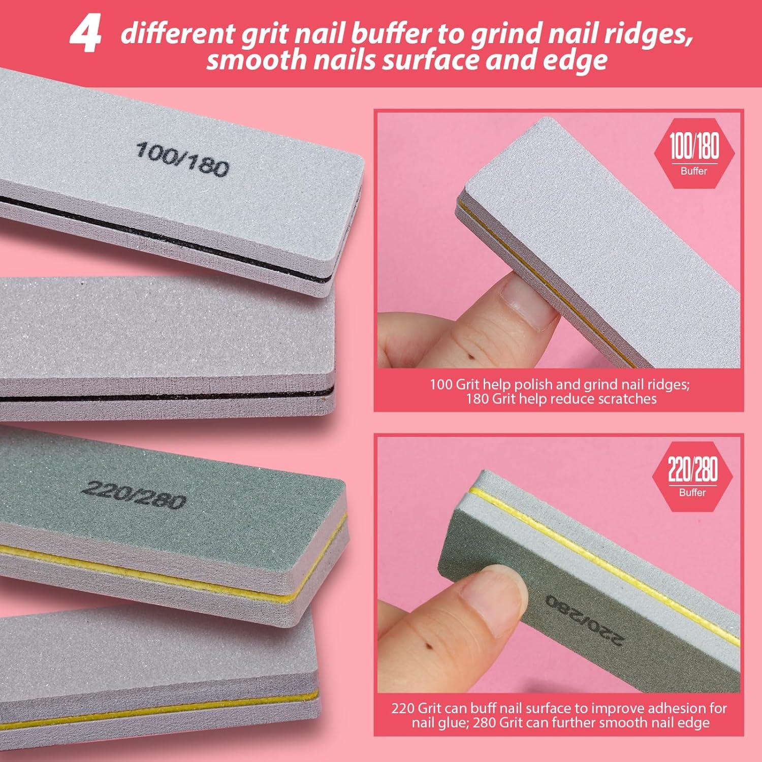 Set de 12 Archivos y Pulidores de Uñas Teenitor 100/180 Grit