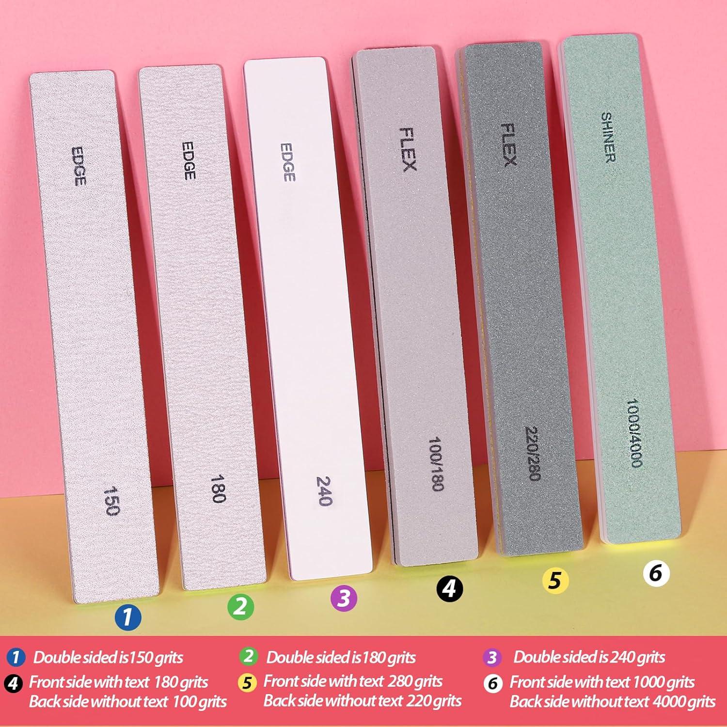 Set de 12 Archivos y Pulidores de Uñas Teenitor 100/180 Grit