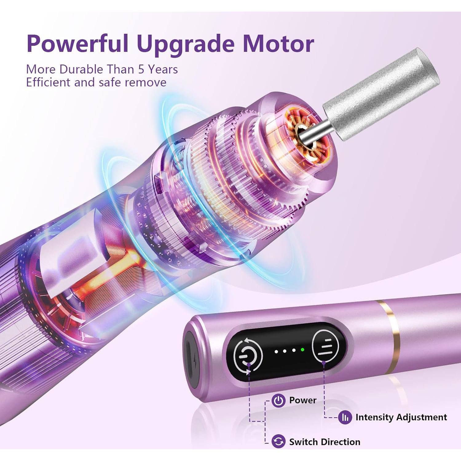 Lima de Uñas Eléctrica Inalámbrica TUOBEO M109 11 Puntas