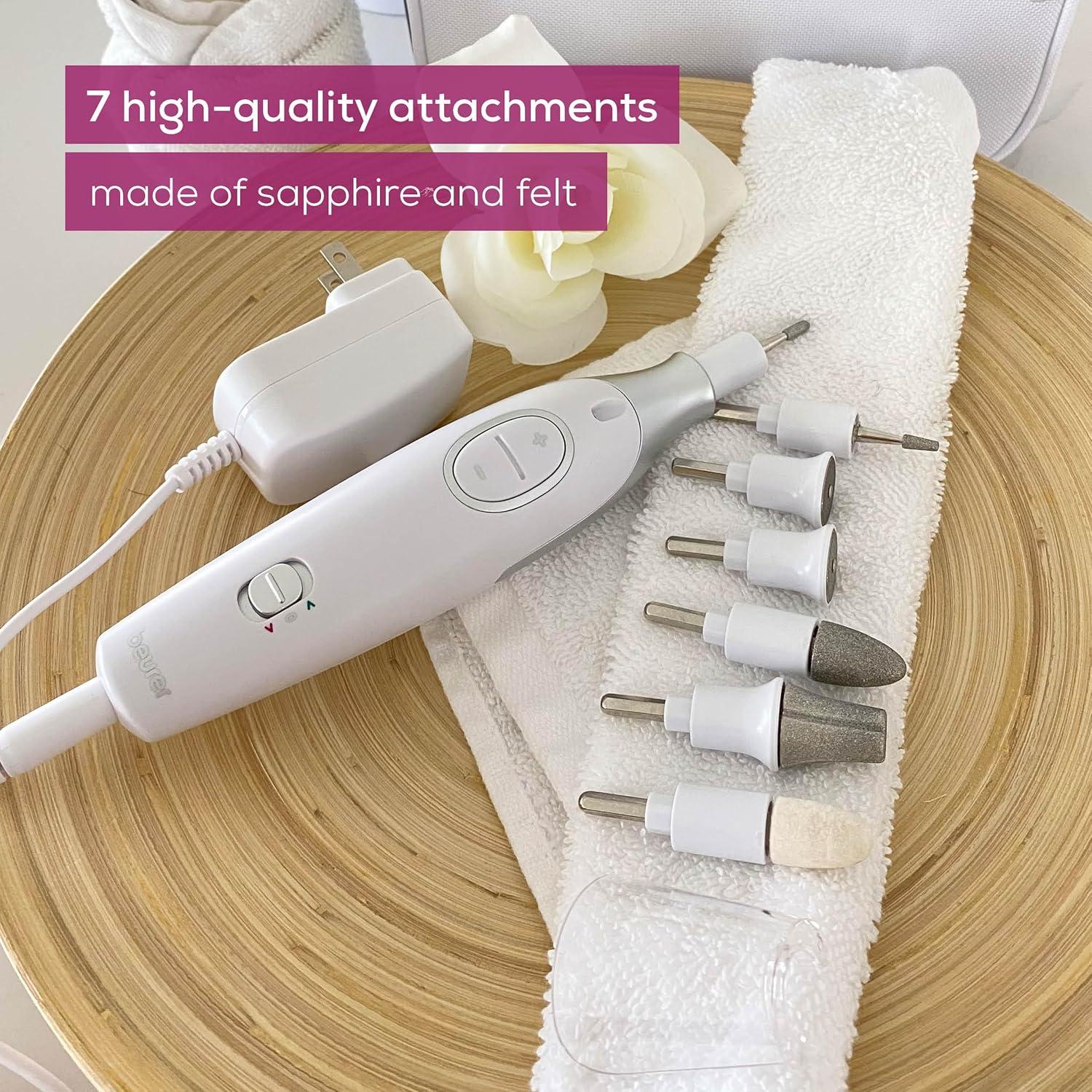 Beurer MP42 Taladro de Uñas Eléctrico 7-en-1 con Luz LED