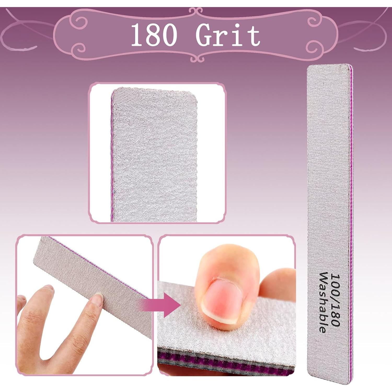 Lima de Uñas 12 PCS BigBroo 100/180 Grano Doble Lado