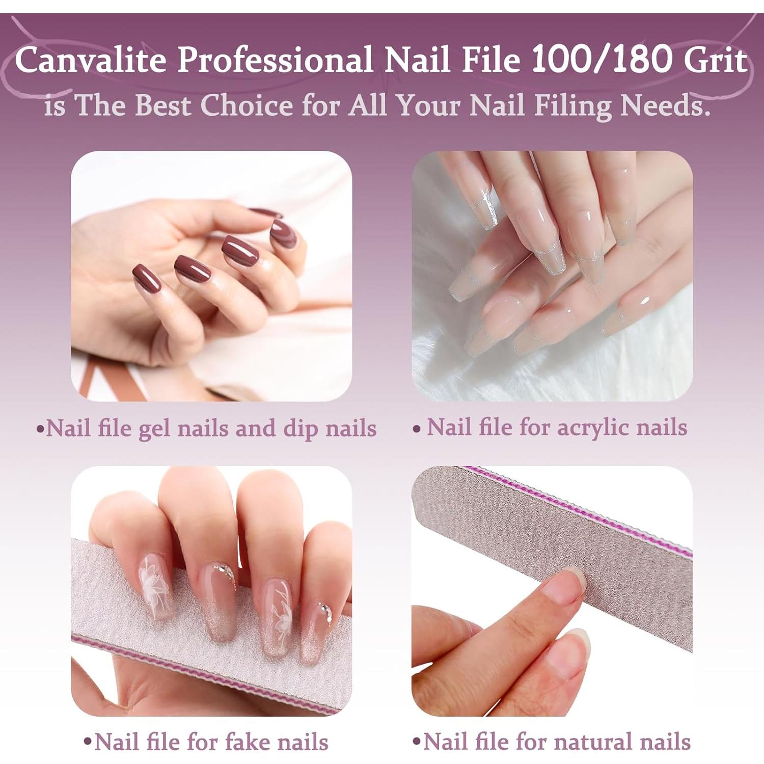 Lima de Uñas 12 PCS BigBroo 100/180 Grano Doble Lado