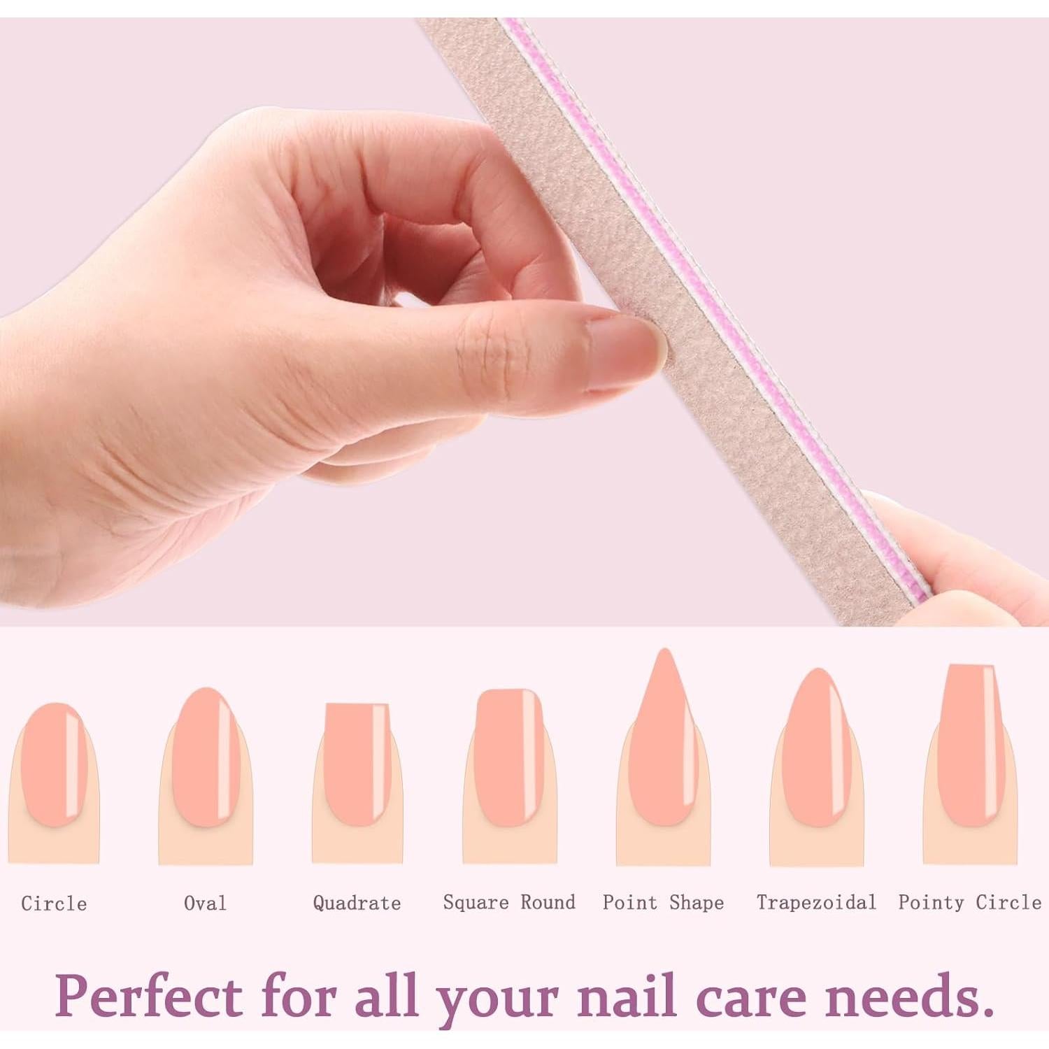 Lima de Uñas 12 PCS BigBroo 100/180 Grano Doble Lado