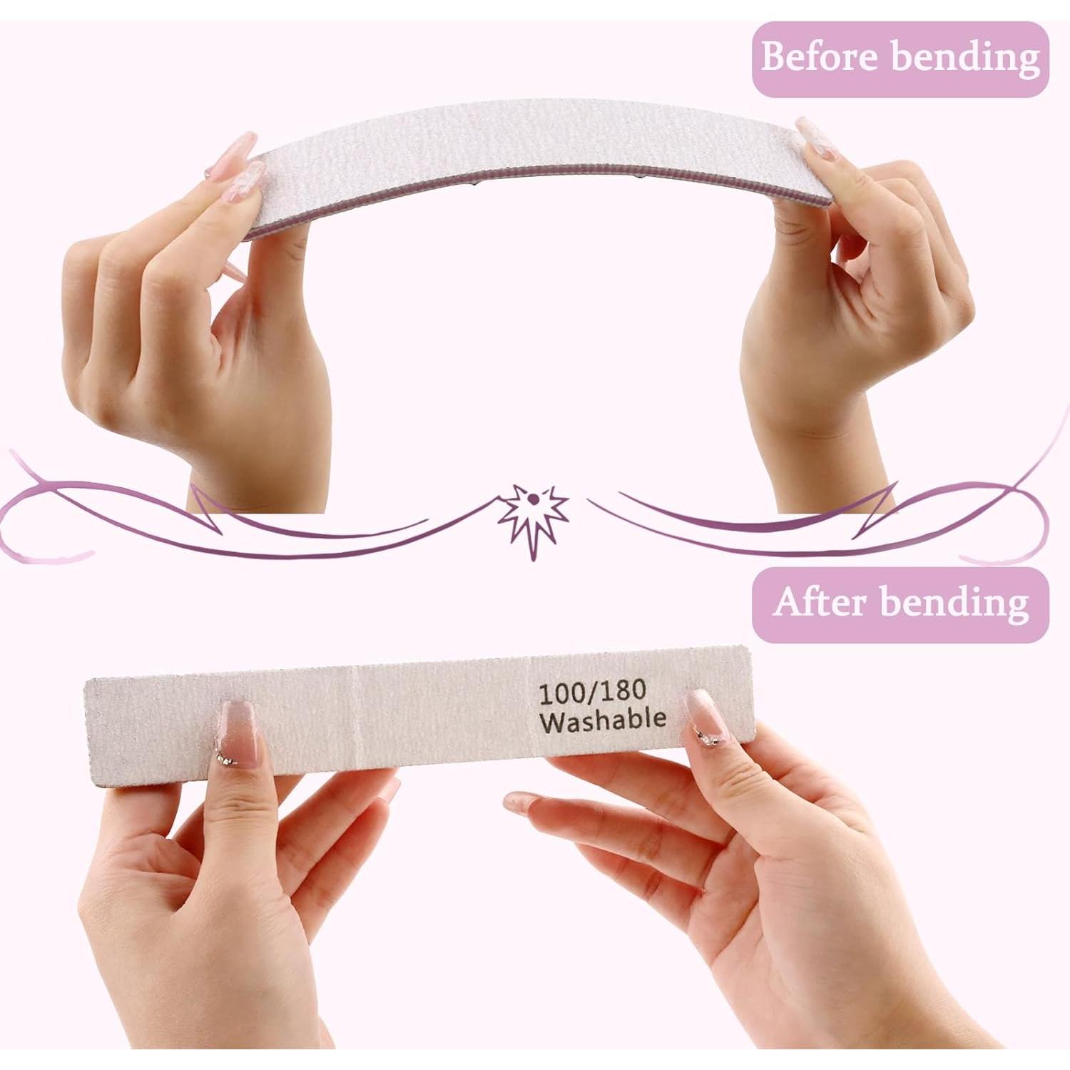 Lima de Uñas 12 PCS BigBroo 100/180 Grano Doble Lado