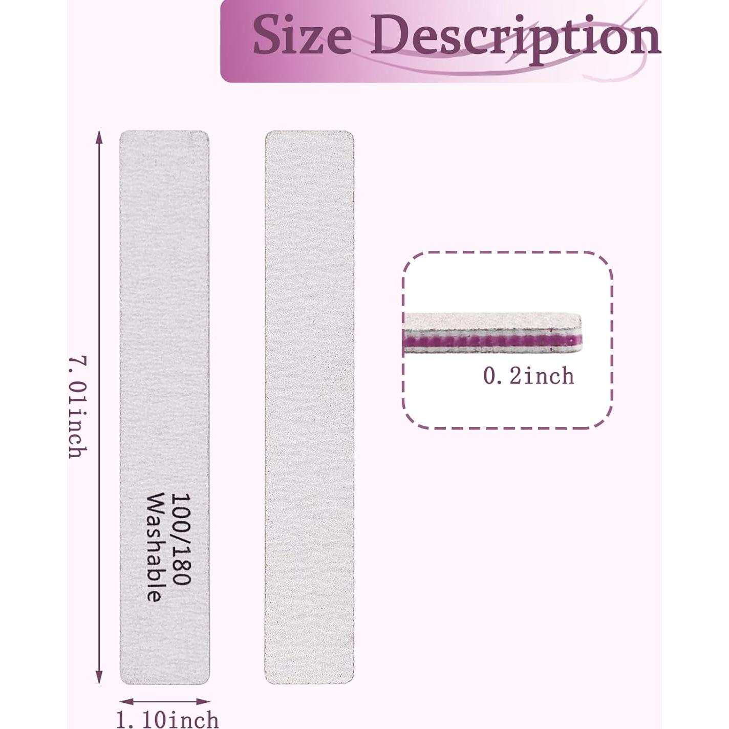 Lima de Uñas 12 PCS BigBroo 100/180 Grano Doble Lado