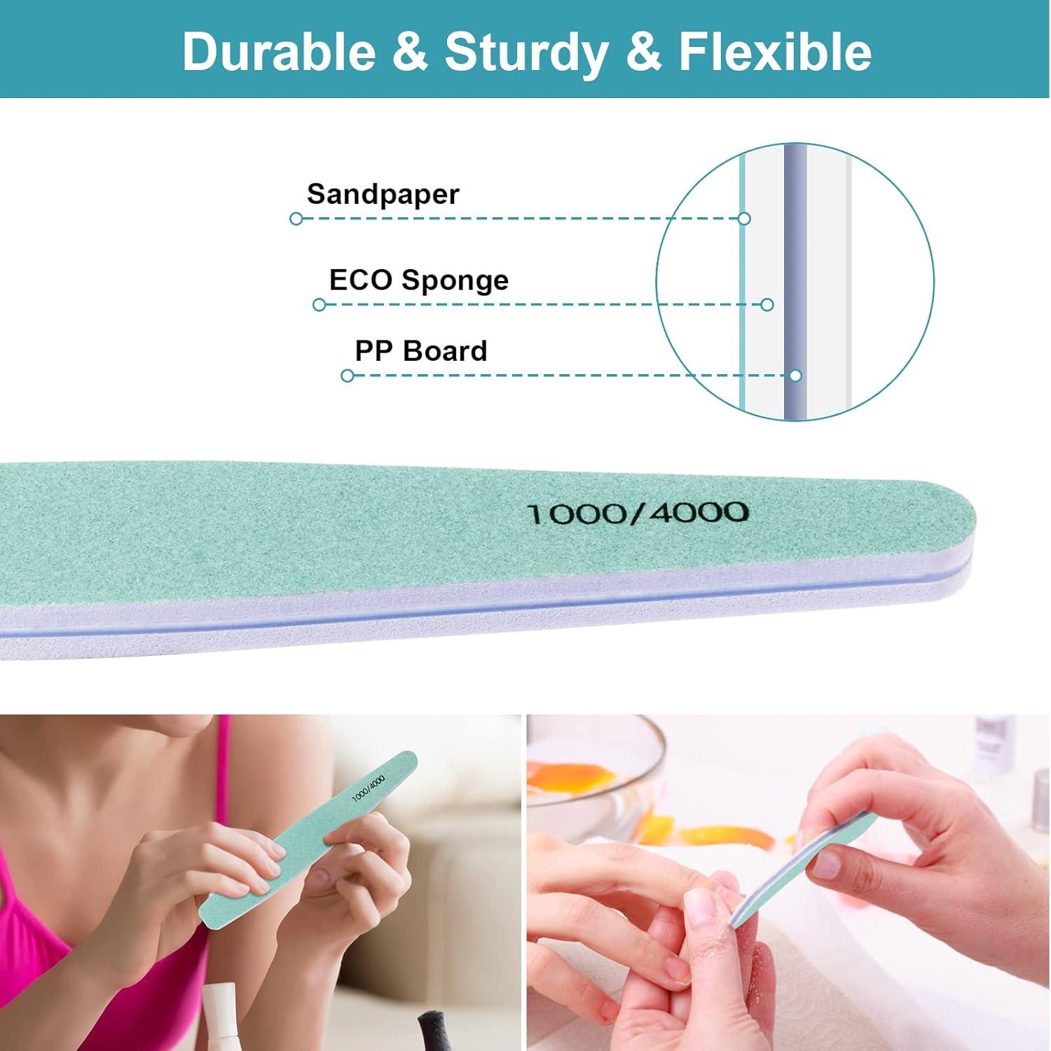 15 Limas de Uñas 1000/4000 Grit Diesisa para Manicura