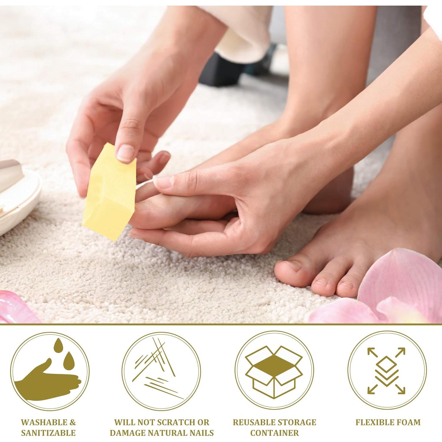 Bloque de Pedicura ForPro Amarillo 220/220 Grano 15 Cuentas